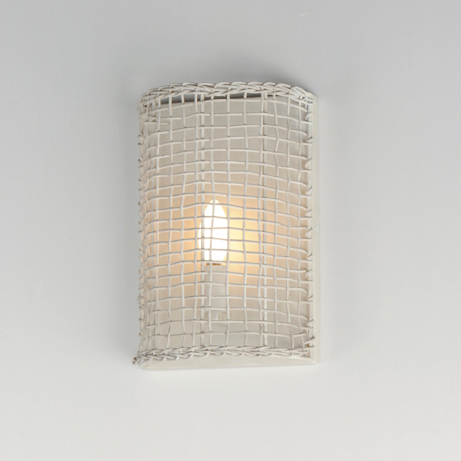 Cestino Wall Sconce Weathered White by Maxim Lighting