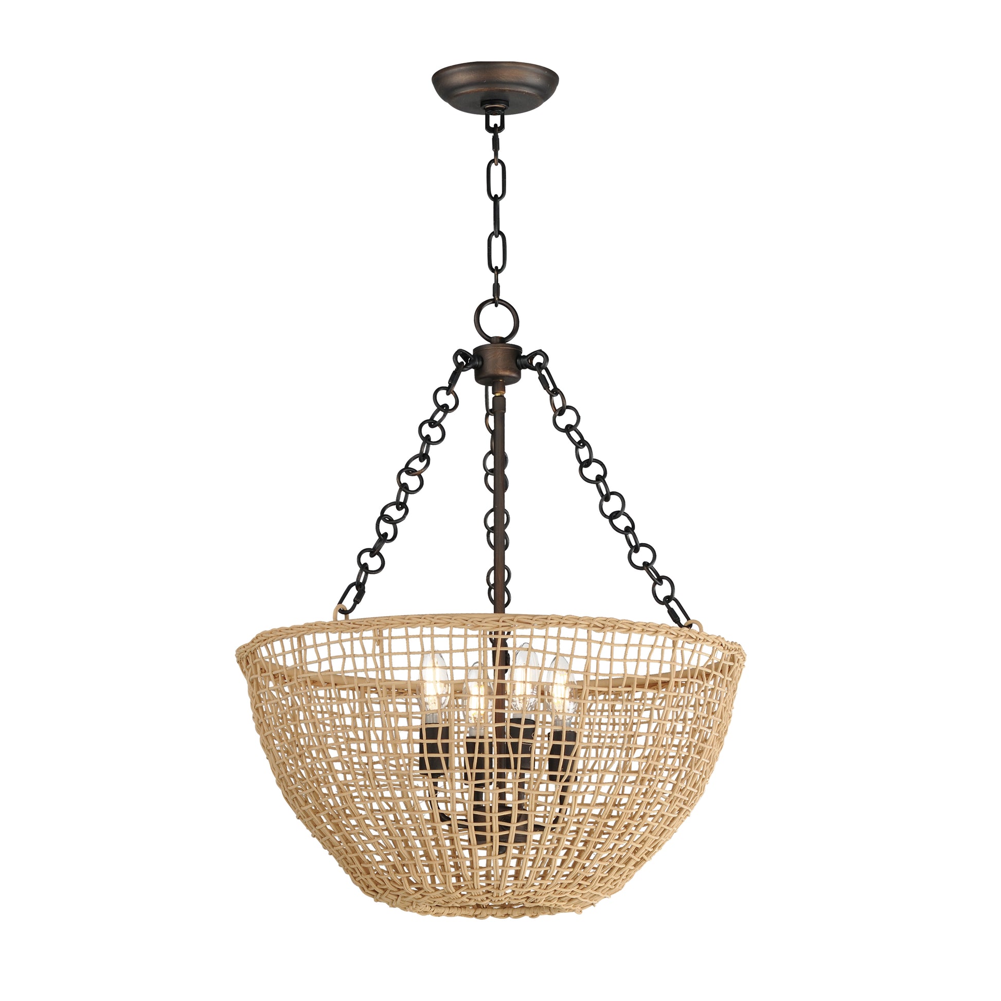 Cestino 4-Light Pendant Antique Bronze by Maxim Lighting