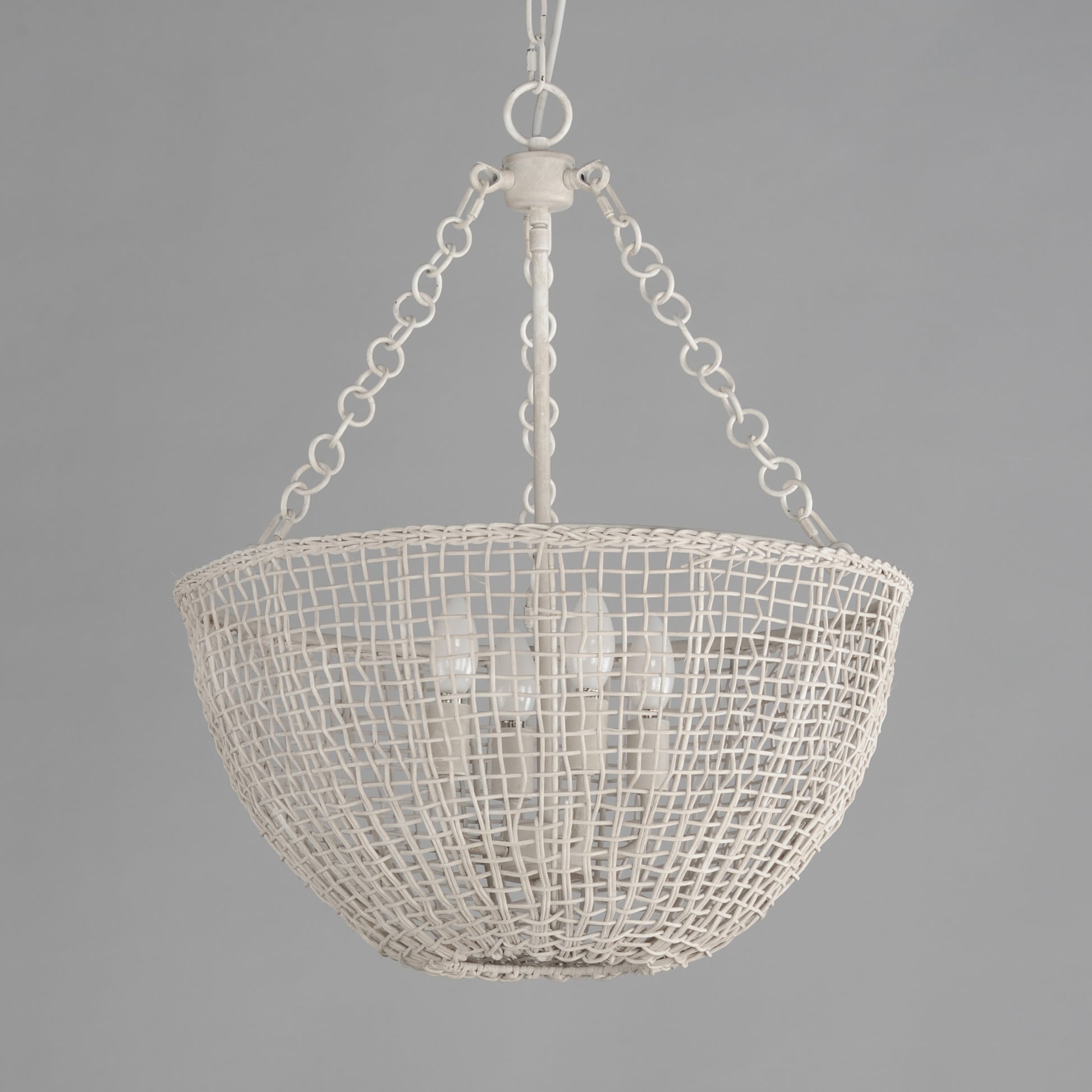 Cestino 4-Light Pendant Weathered White by Maxim Lighting