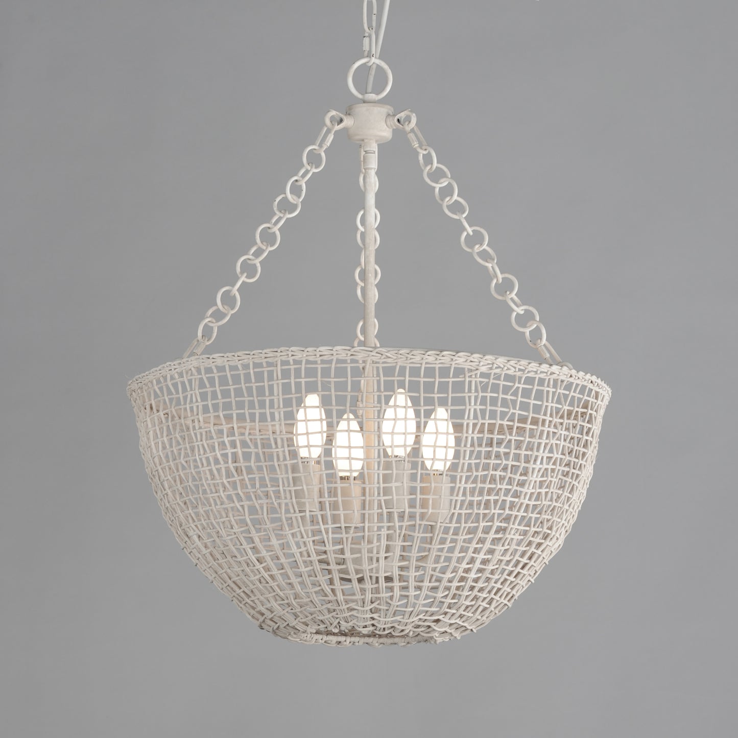 Cestino 4-Light Pendant Weathered White by Maxim Lighting