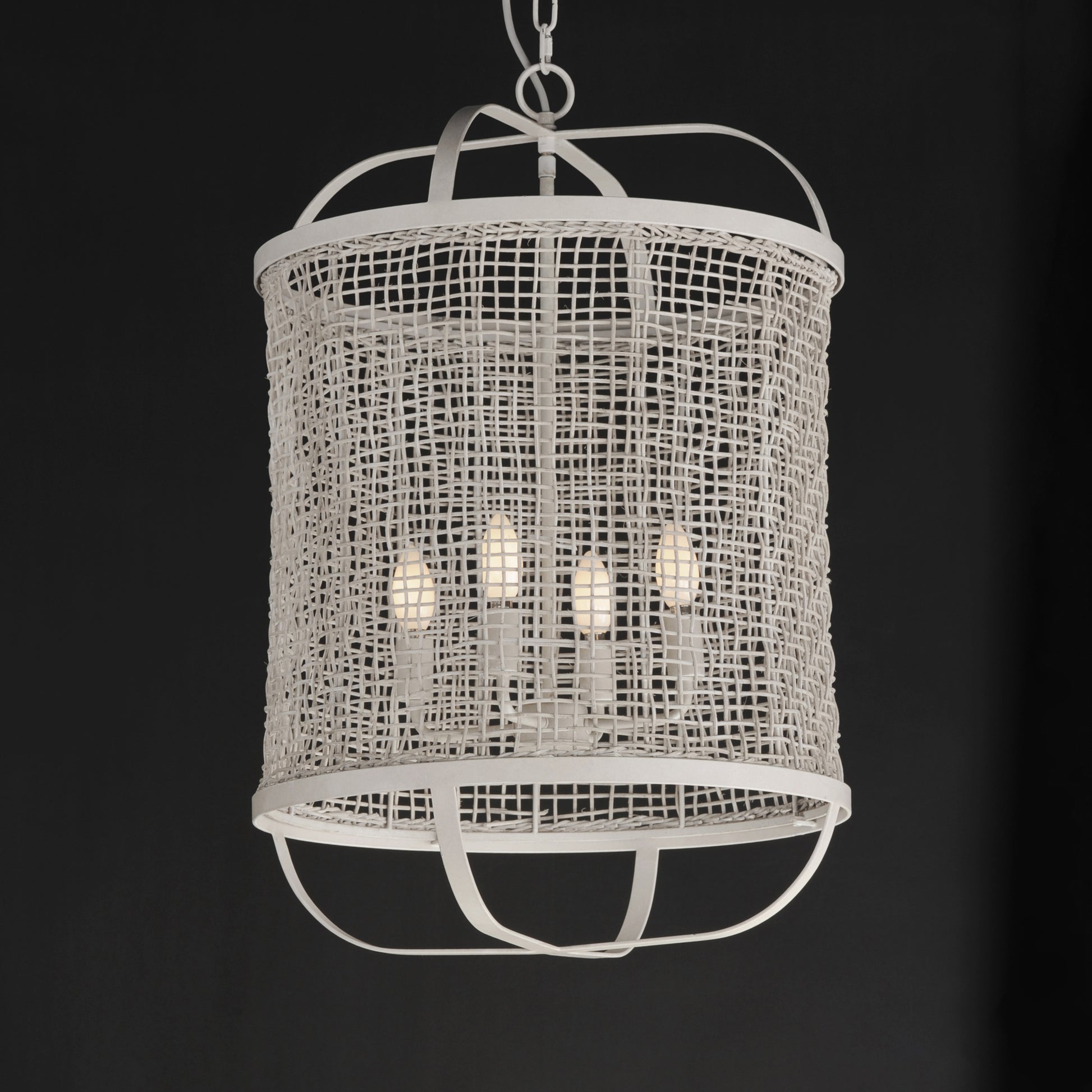 Cestino 19" Pendant Weathered White by Maxim Lighting