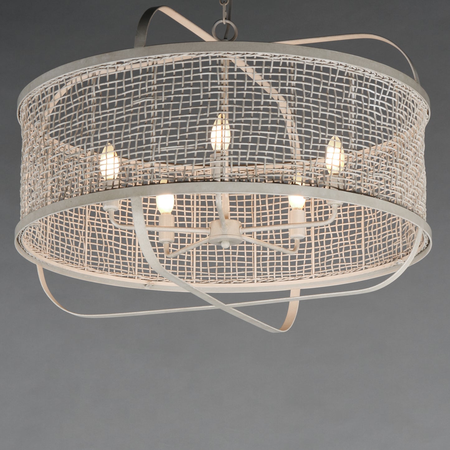 Cestino 30" Pendant Weathered White by Maxim Lighting