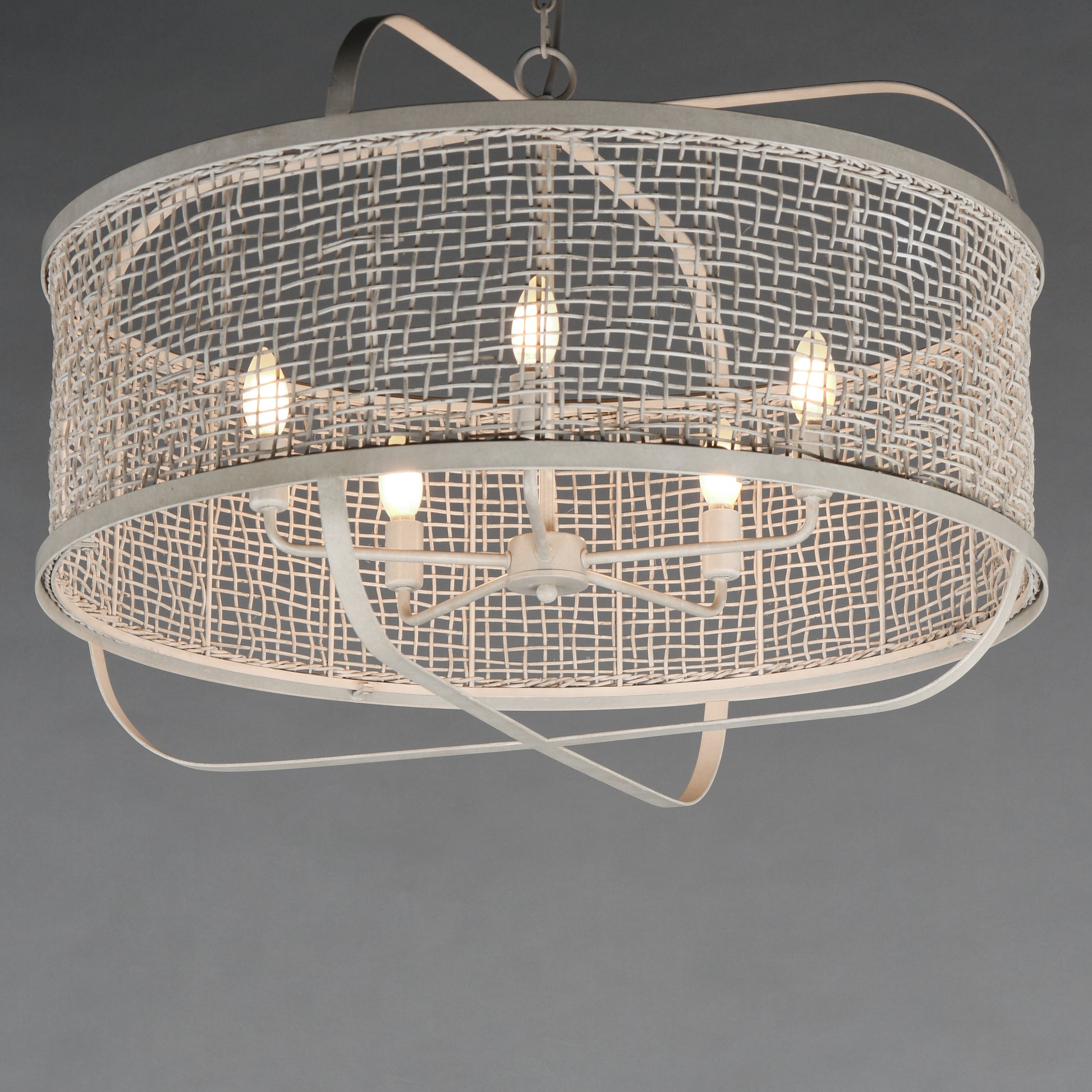 Cestino 30" Pendant Weathered White by Maxim Lighting