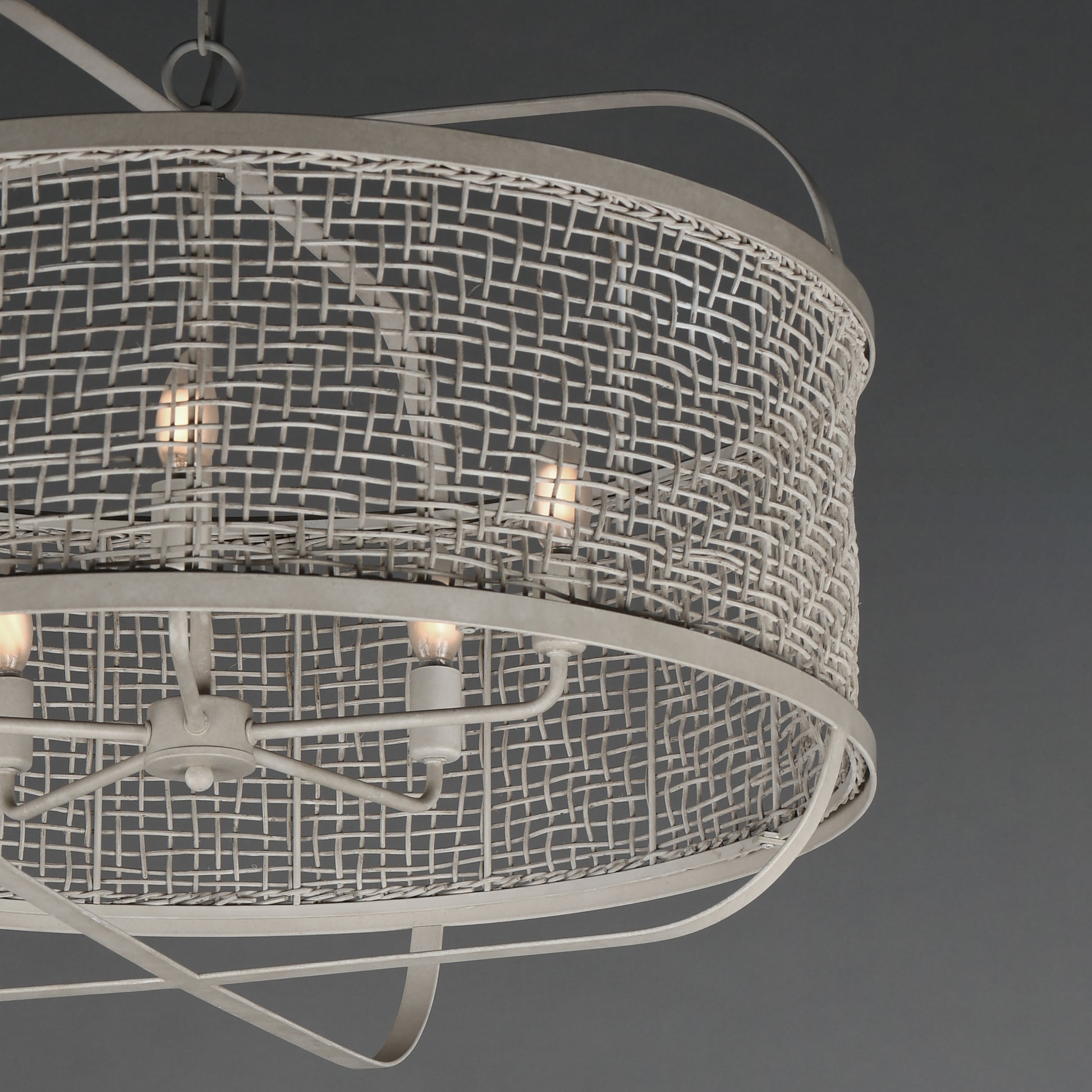 Cestino 30" Pendant Weathered White by Maxim Lighting