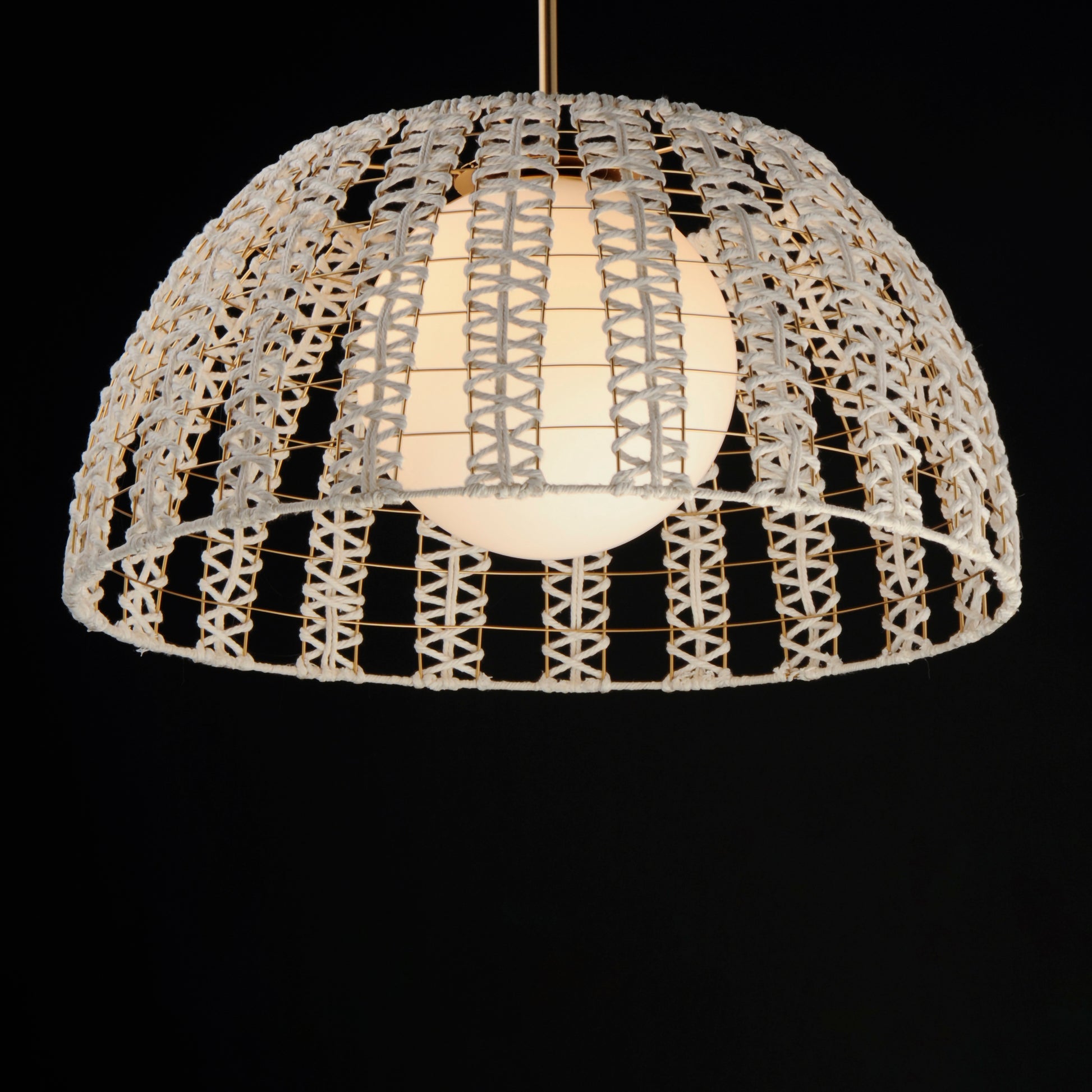 Macrame Pendant Gold by Maxim Lighting