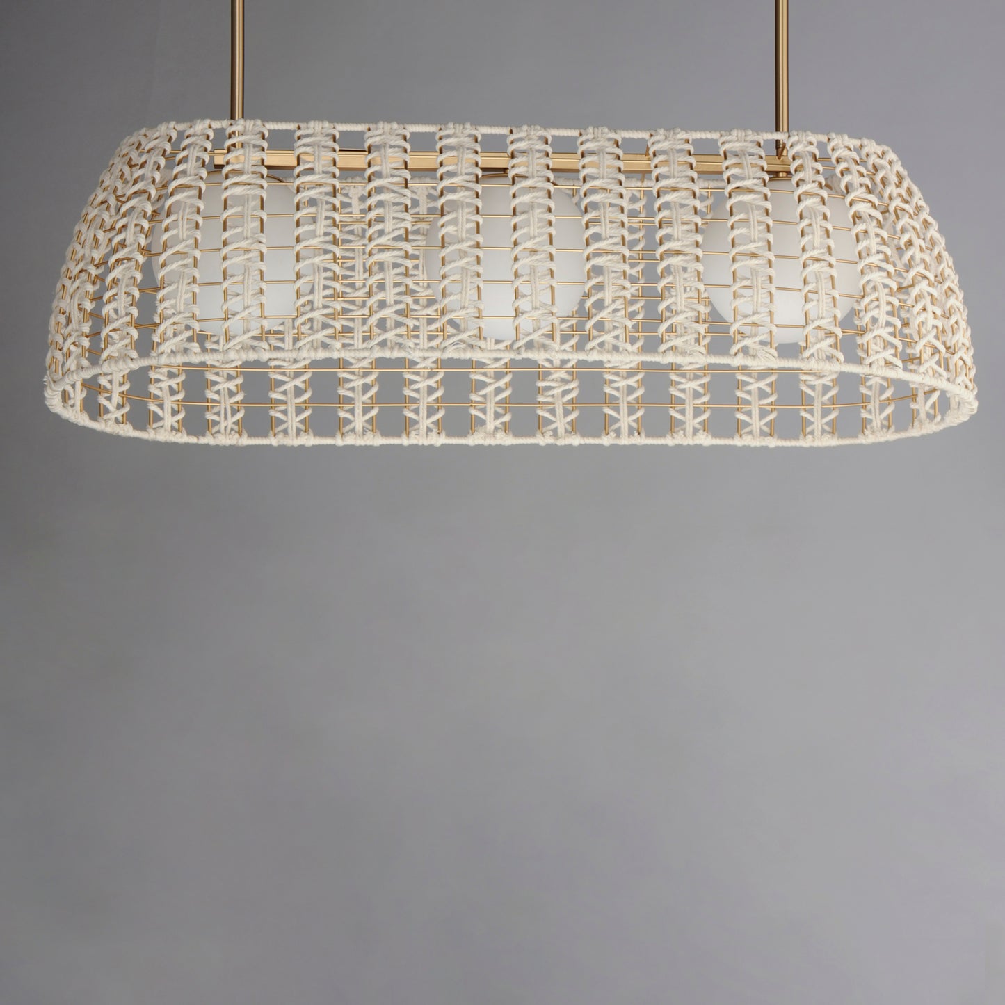 Macrame 3-Light Linear Pendant Gold by Maxim Lighting