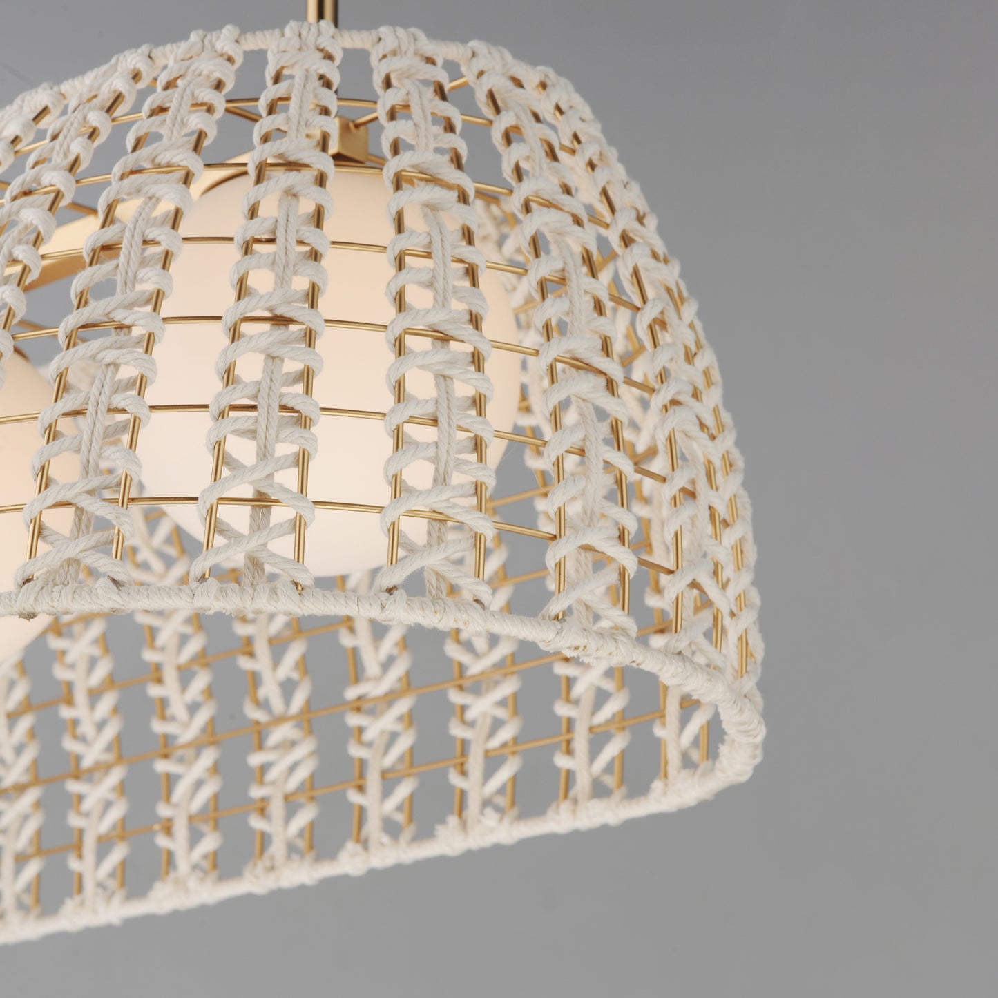 Macrame 3-Light Linear Pendant Gold by Maxim Lighting