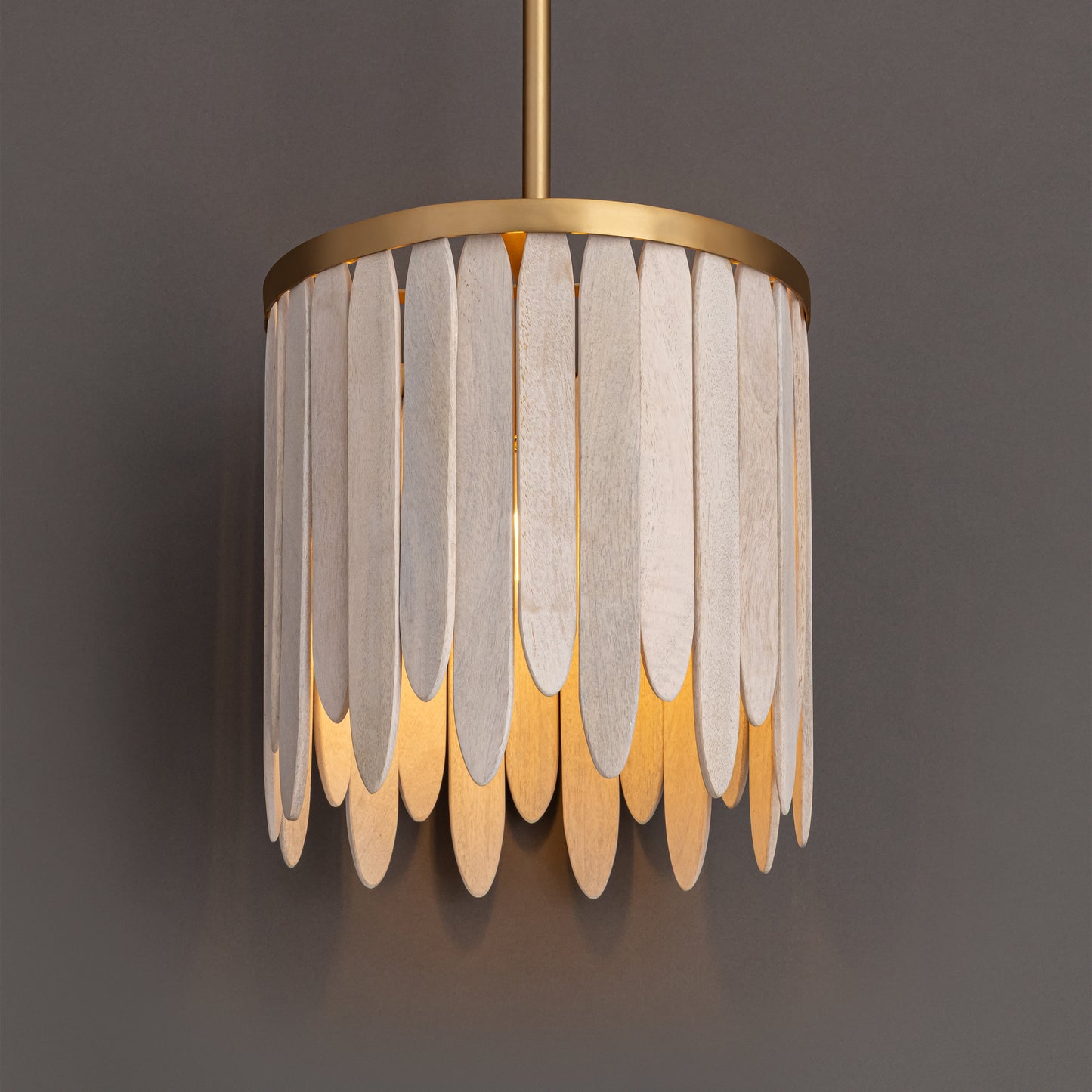 Marimba 12" Pendant Weathered White by Maxim Lighting