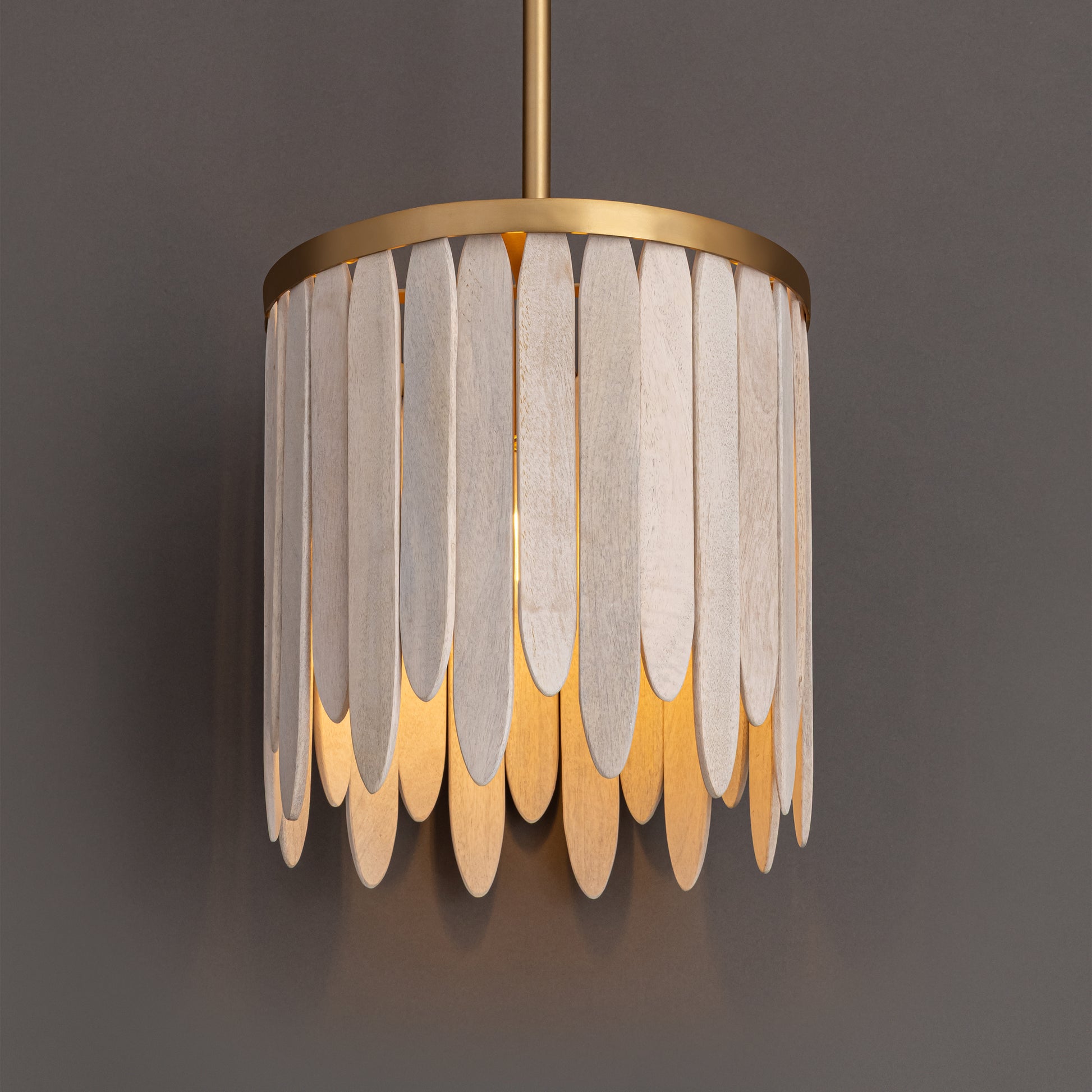 Marimba 12" Pendant Weathered White by Maxim Lighting