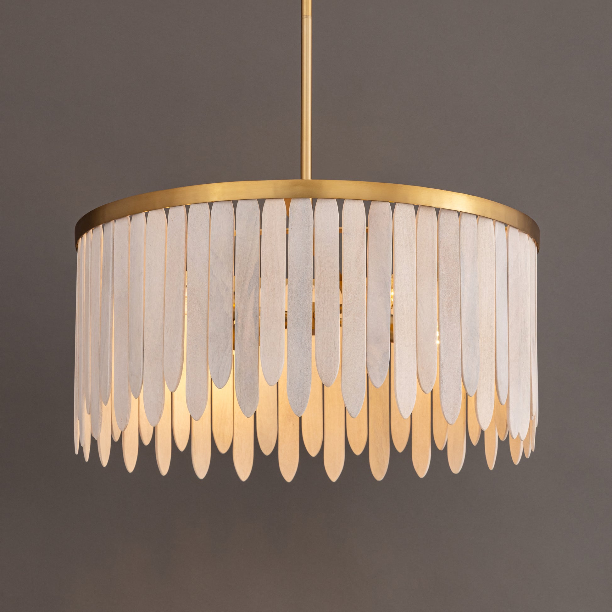 Marimba 26" Pendant Weathered White by Maxim Lighting