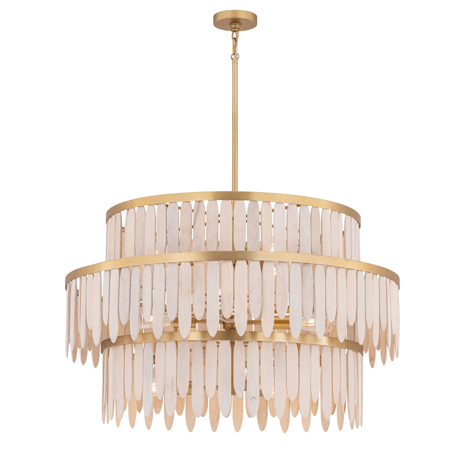 Marimba 3-Tier Chandelier Weathered White by Maxim Lighting