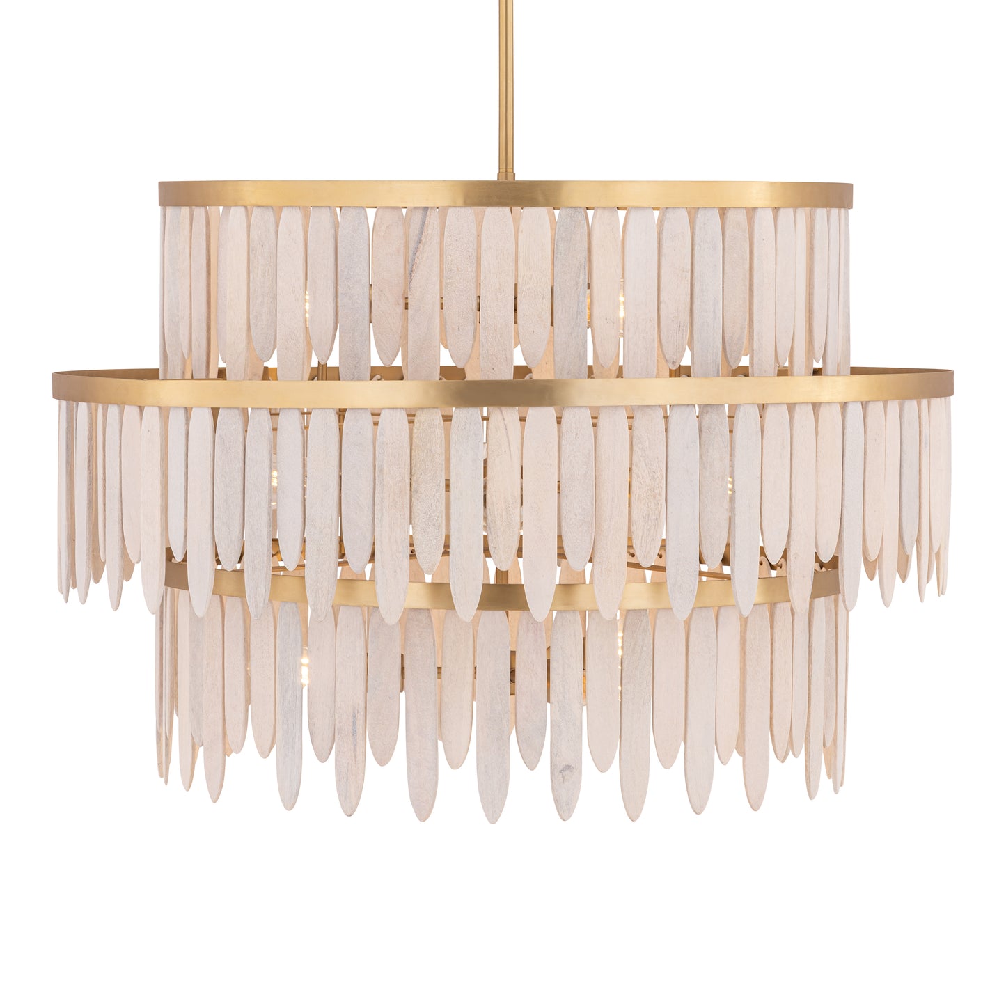 Marimba 3-Tier Chandelier Weathered White by Maxim Lighting