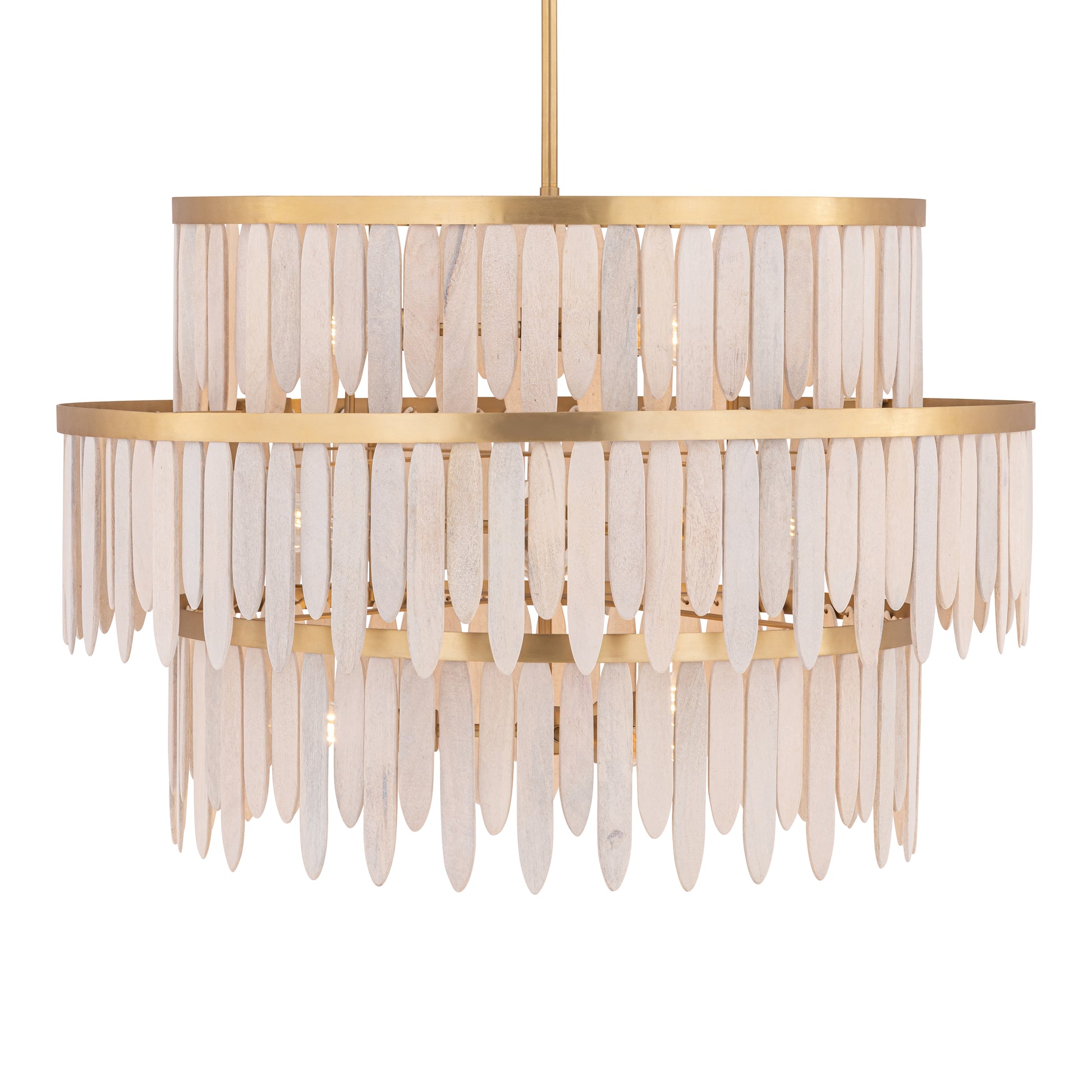 Marimba 3-Tier Chandelier Weathered White by Maxim Lighting