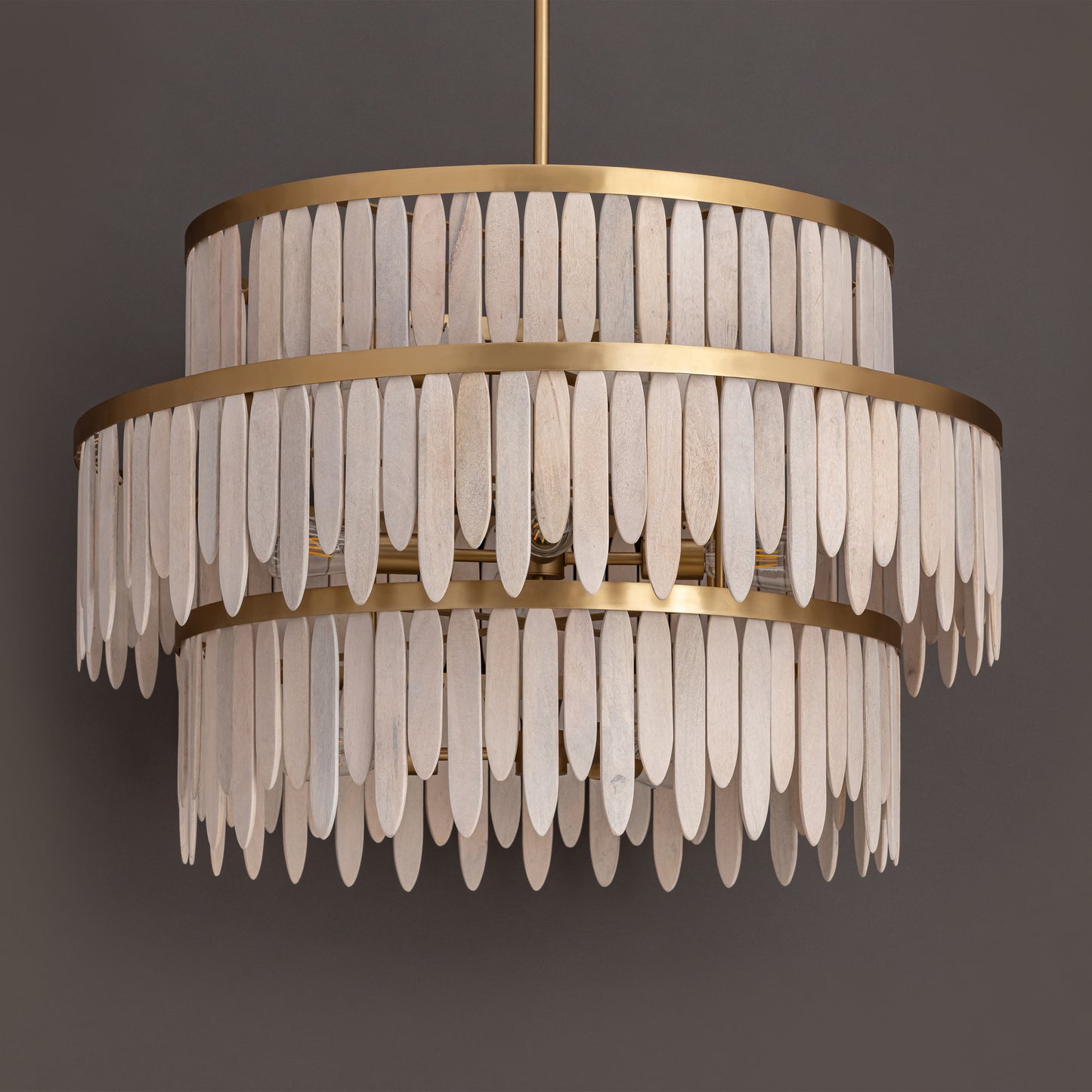 Marimba 3-Tier Chandelier Weathered White by Maxim Lighting