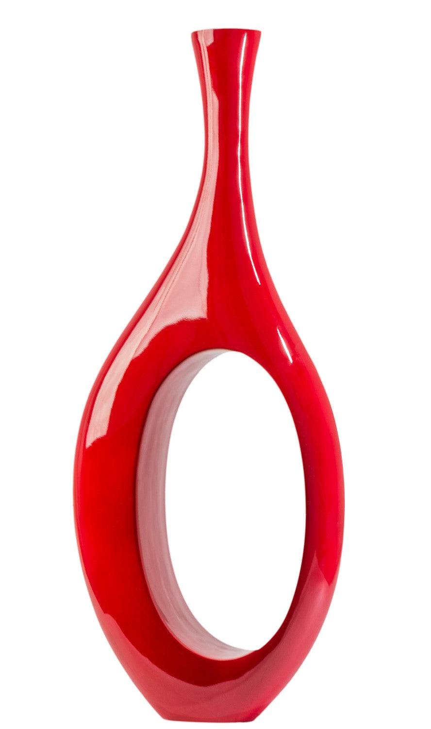 Trombone Vase Large Red by Finesse Decor C18R