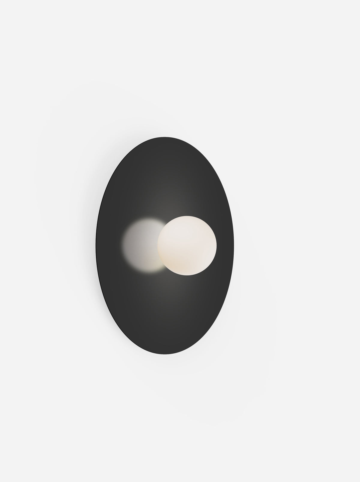 Pablo Designs Bola Disc Colors flush mount – 22" Black disc