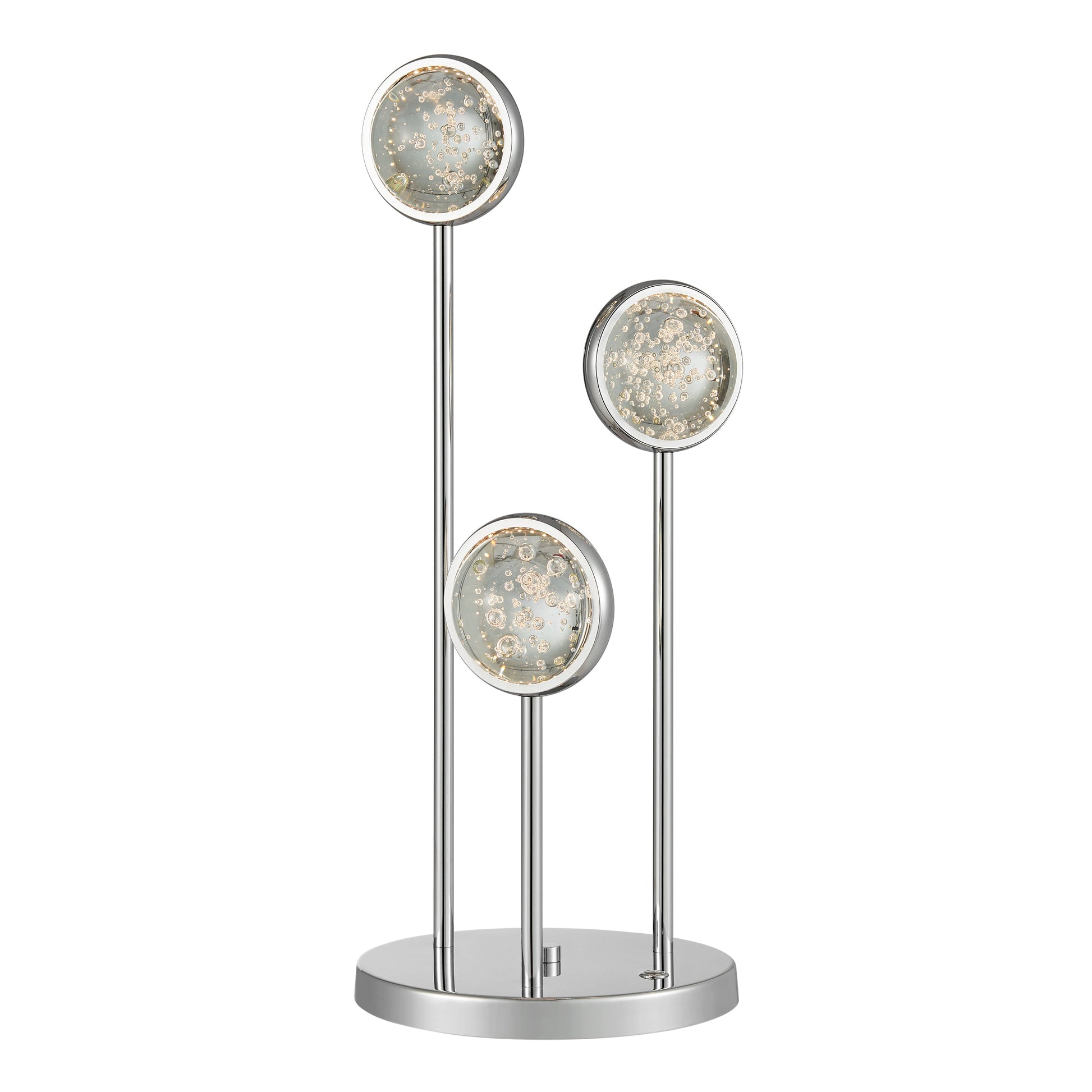 Bubbling Glow Table Lamp Chrome by Finesse Decor TL-650