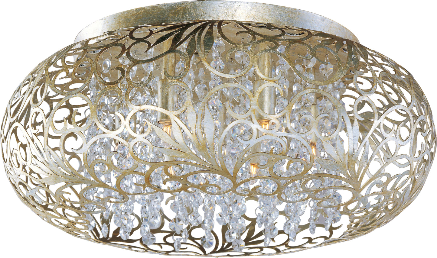 Arabesque 7-Light Flush Mount Golden Silver by Maxim Lighting