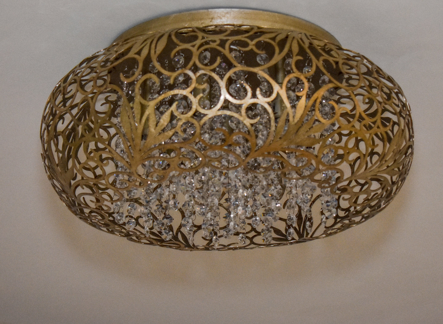 Arabesque 7-Light Flush Mount Golden Silver by Maxim Lighting