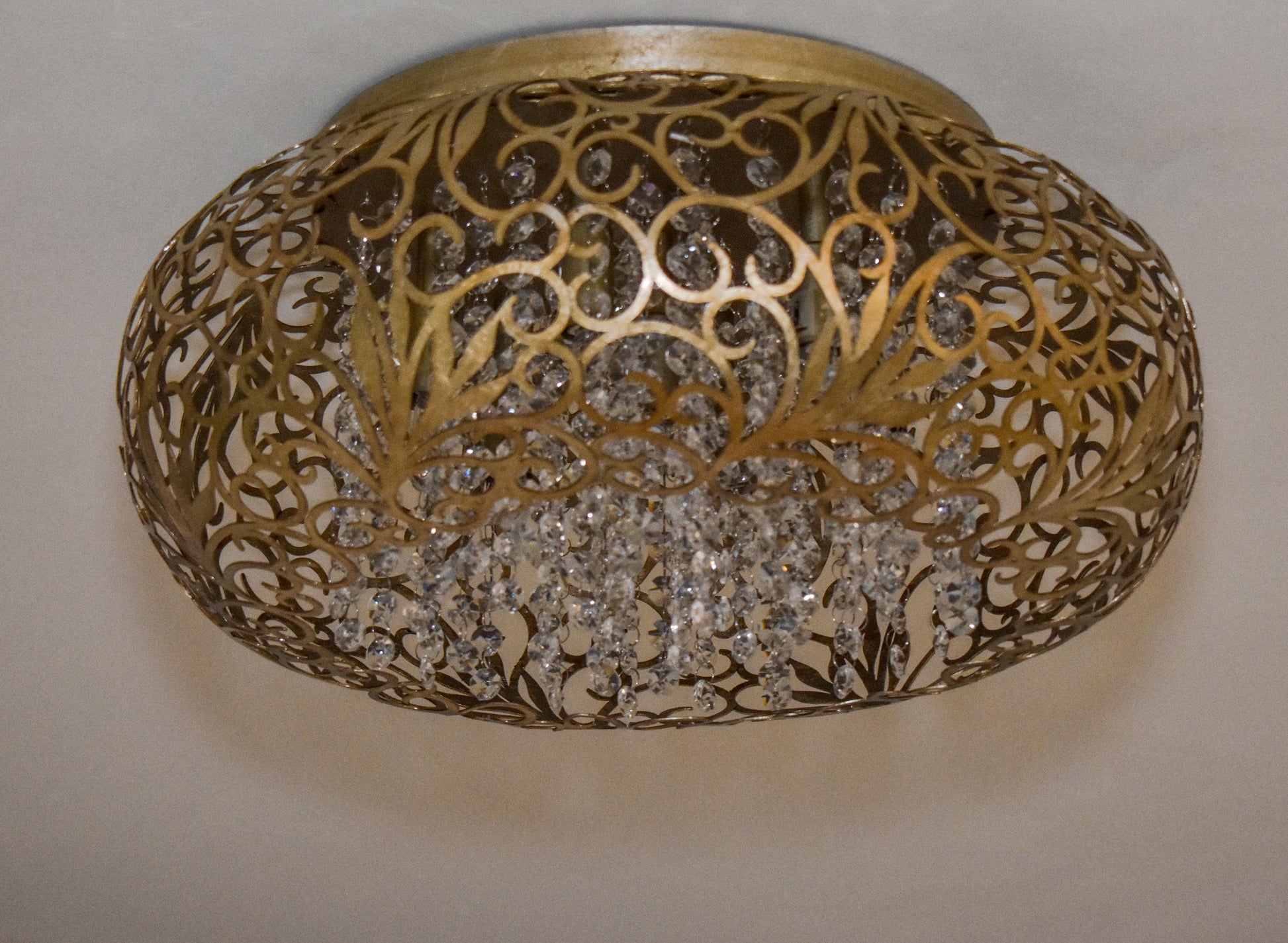 Arabesque 7-Light Flush Mount Golden Silver by Maxim Lighting