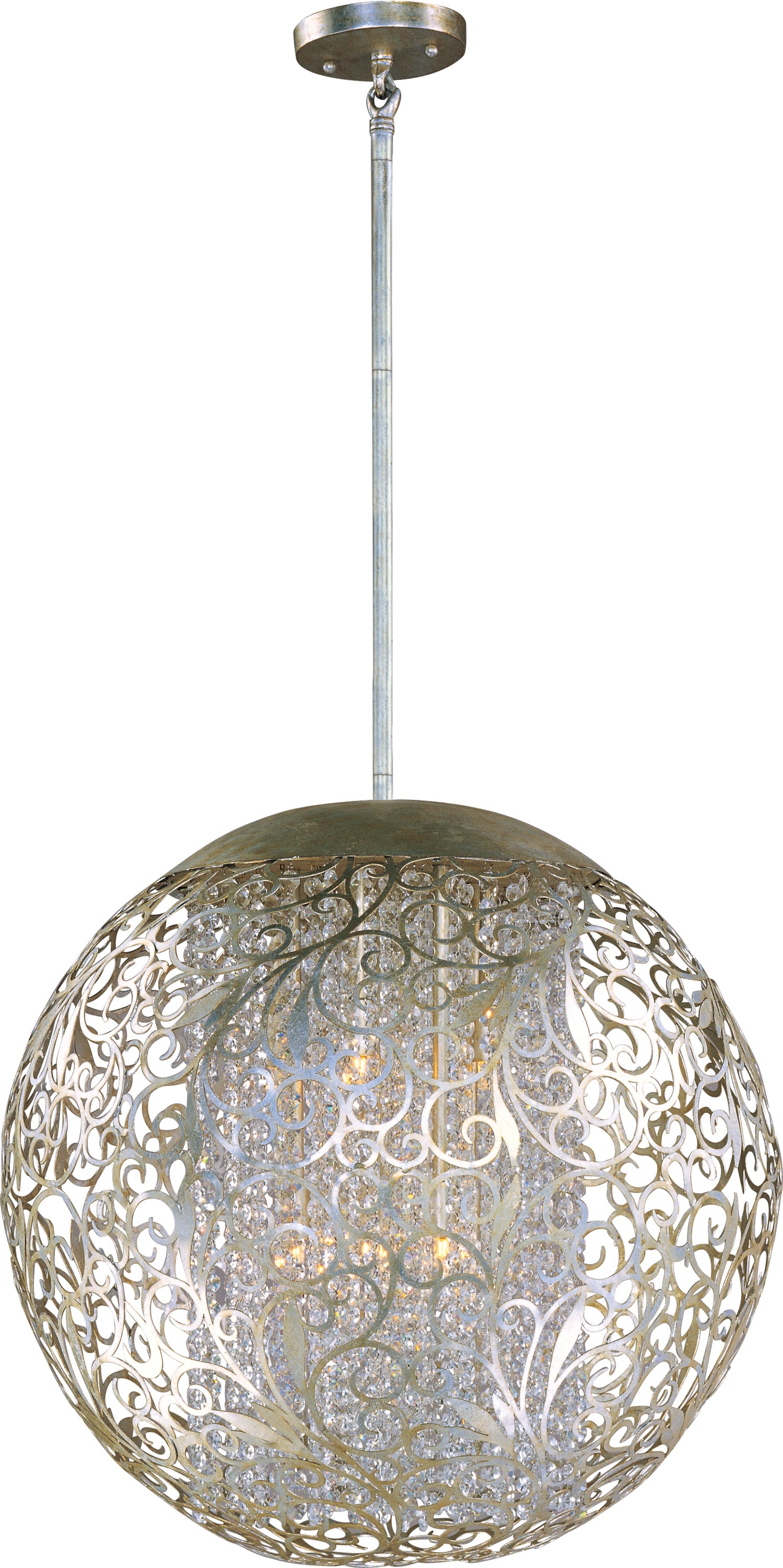 Arabesque 9-Light Pendant Golden Silver by Maxim Lighting