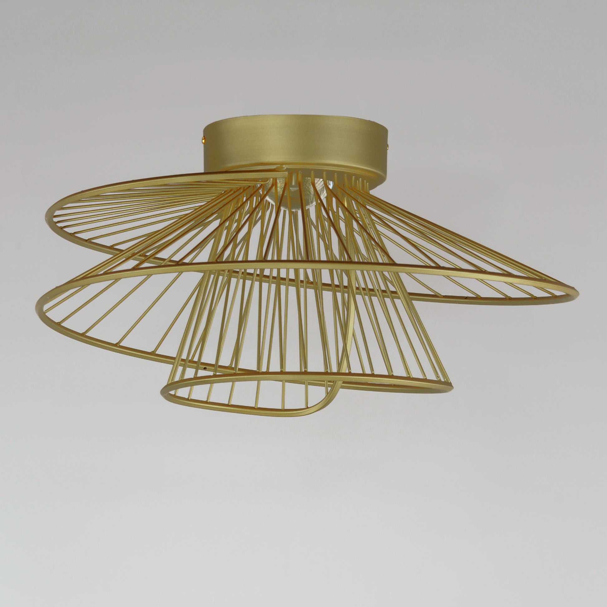 Zeta LED Flush Mount Natural Aged Brass by Maxim Lighting