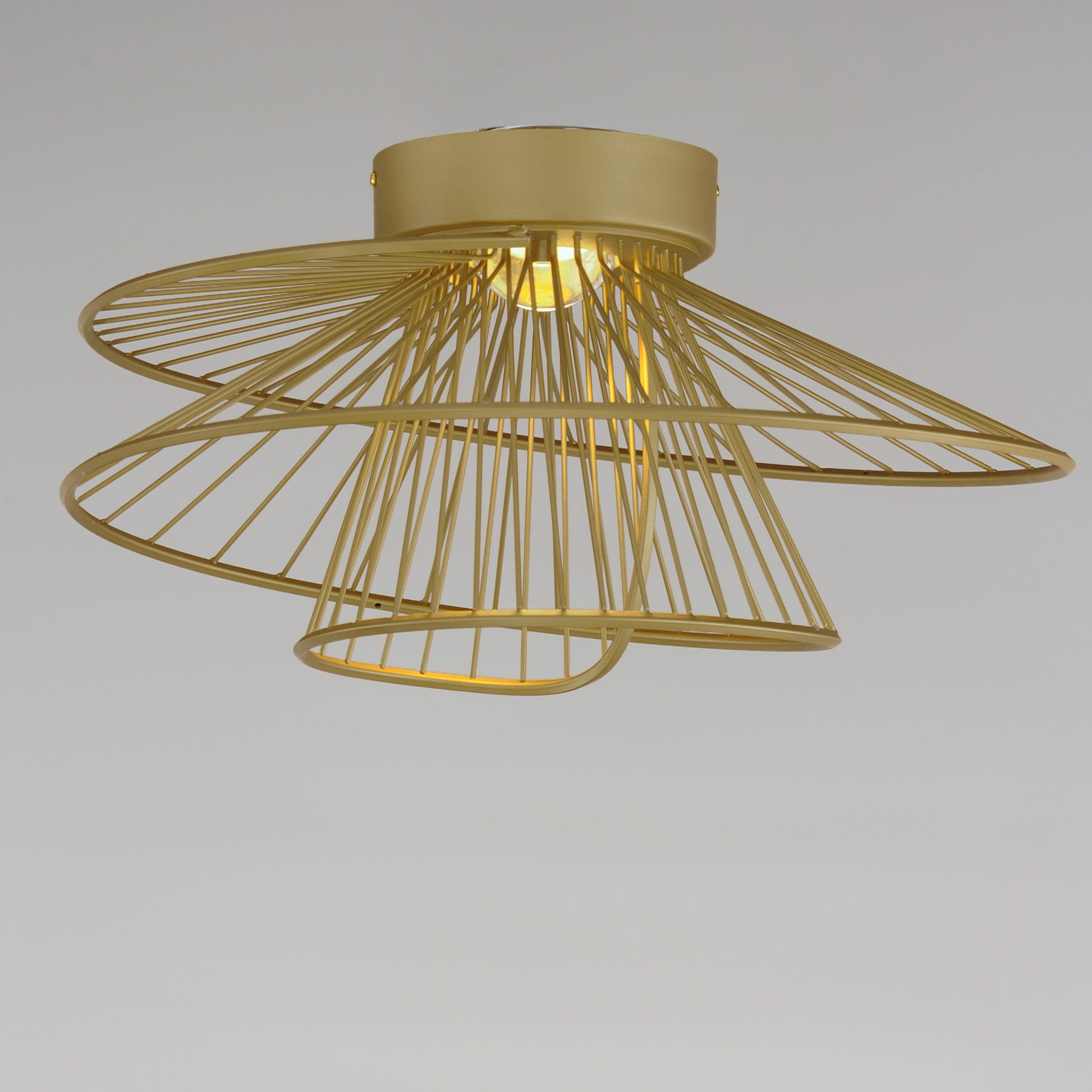 Zeta LED Flush Mount Natural Aged Brass by Maxim Lighting