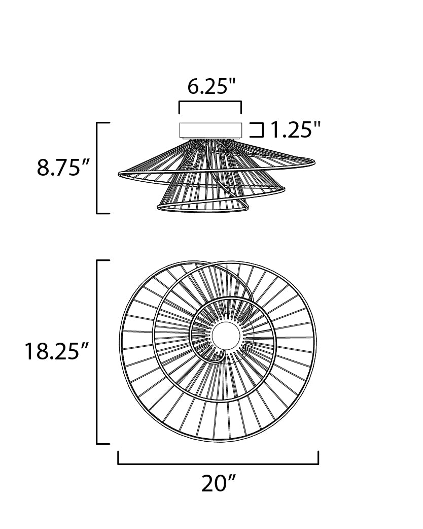 Zeta LED Flush Mount Matte White by Maxim Lighting