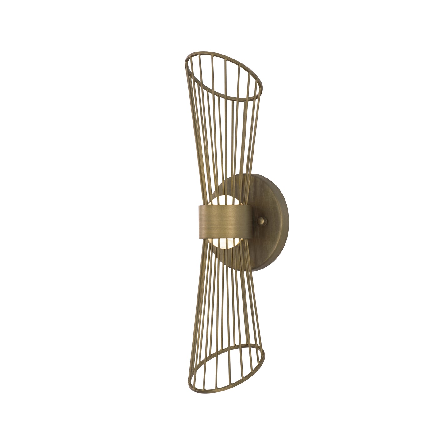 Zeta LED Wall Sconce Natural Aged Brass by Maxim Lighting