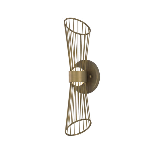 Zeta LED Wall Sconce Natural Aged Brass by Maxim Lighting