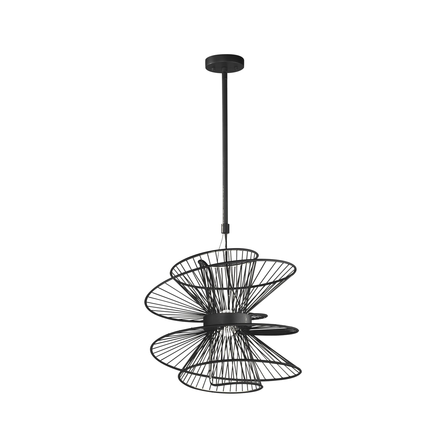 Zeta Medium LED Pendant Black by Maxim Lighting