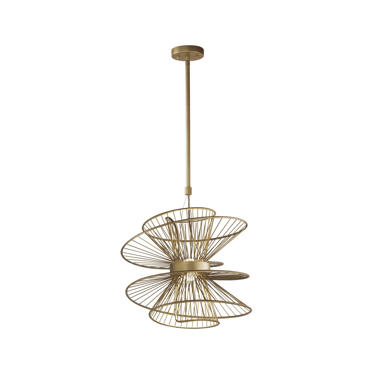 Zeta Medium LED Pendant Natural Aged Brass by Maxim Lighting
