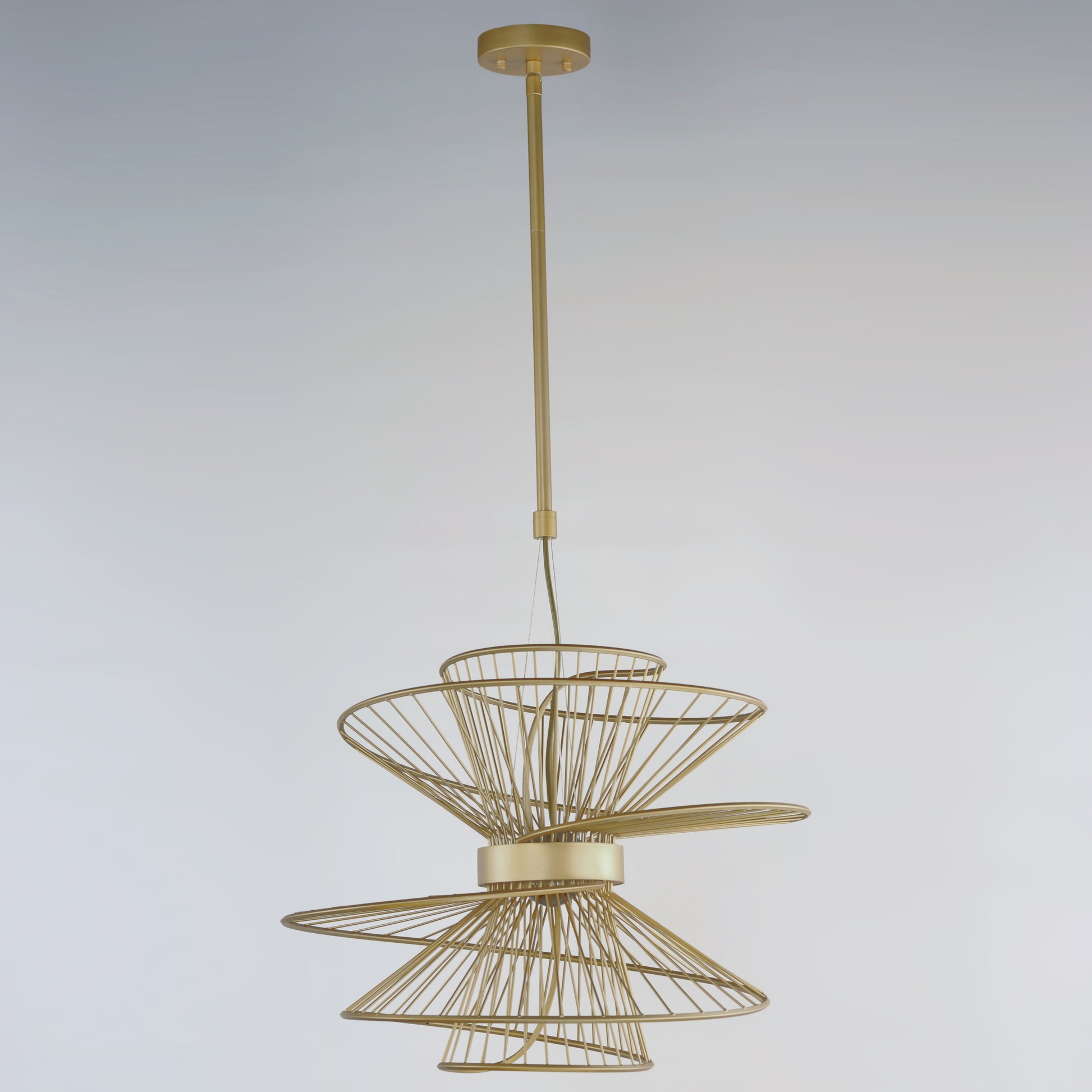 Zeta Medium LED Pendant Natural Aged Brass by Maxim Lighting