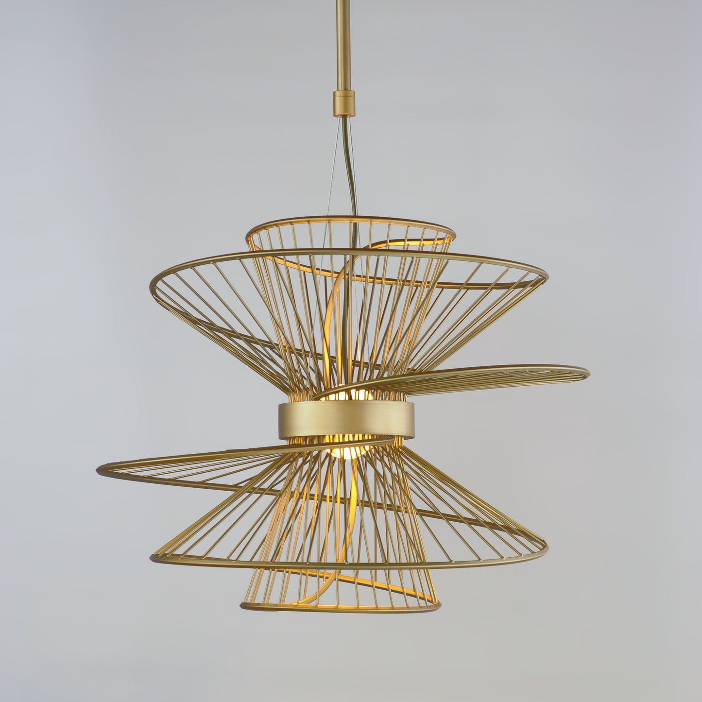 Zeta Medium LED Pendant Natural Aged Brass by Maxim Lighting