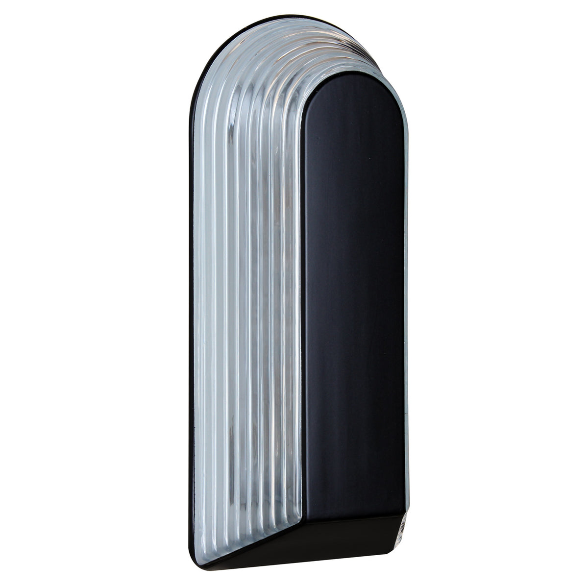 Besa Costaluz 2433 wall sconce option – Black / Clear inside