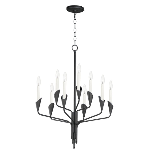 Calyx 9-Light Chandelier Black by Maxim Lighting