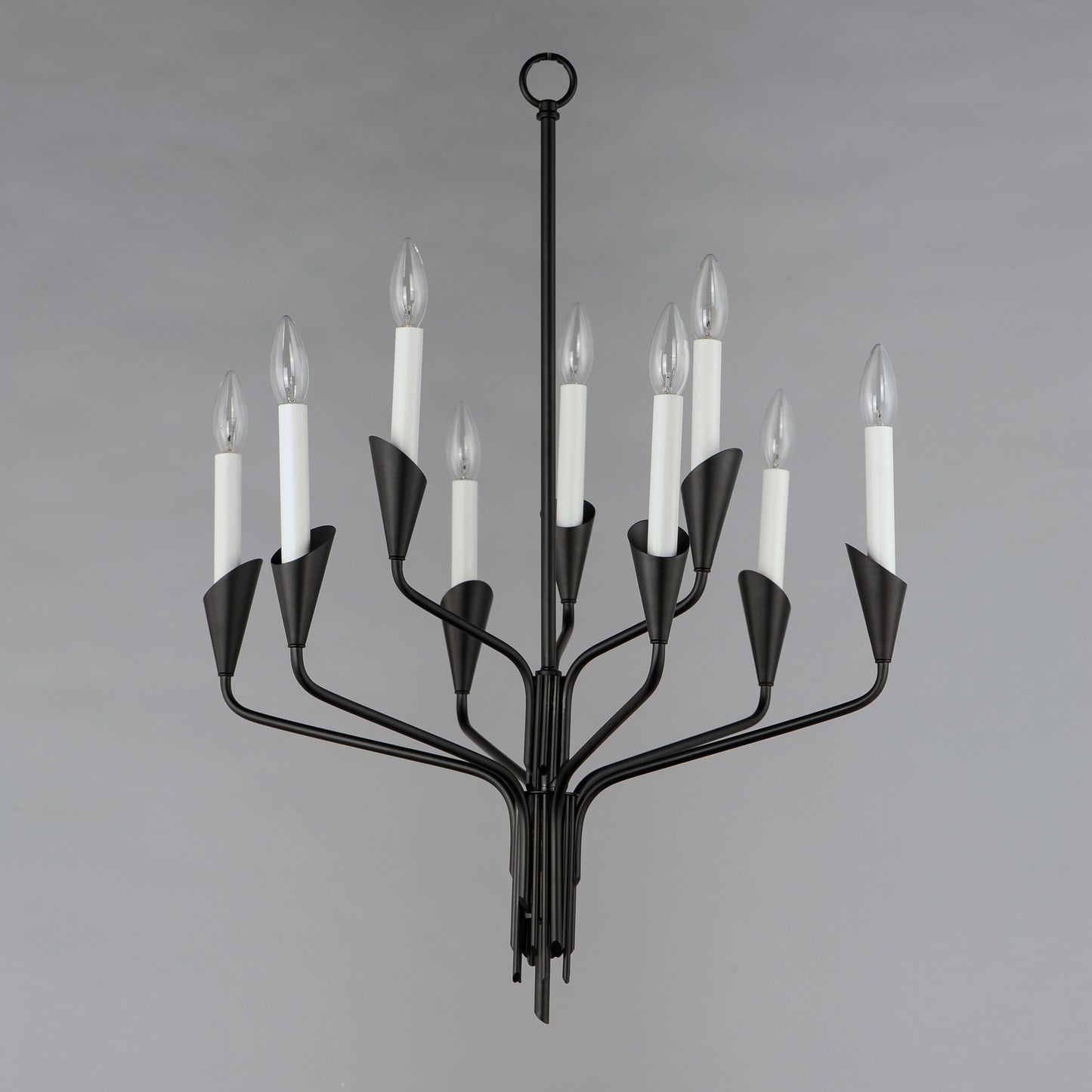 Calyx 9-Light Chandelier Black by Maxim Lighting