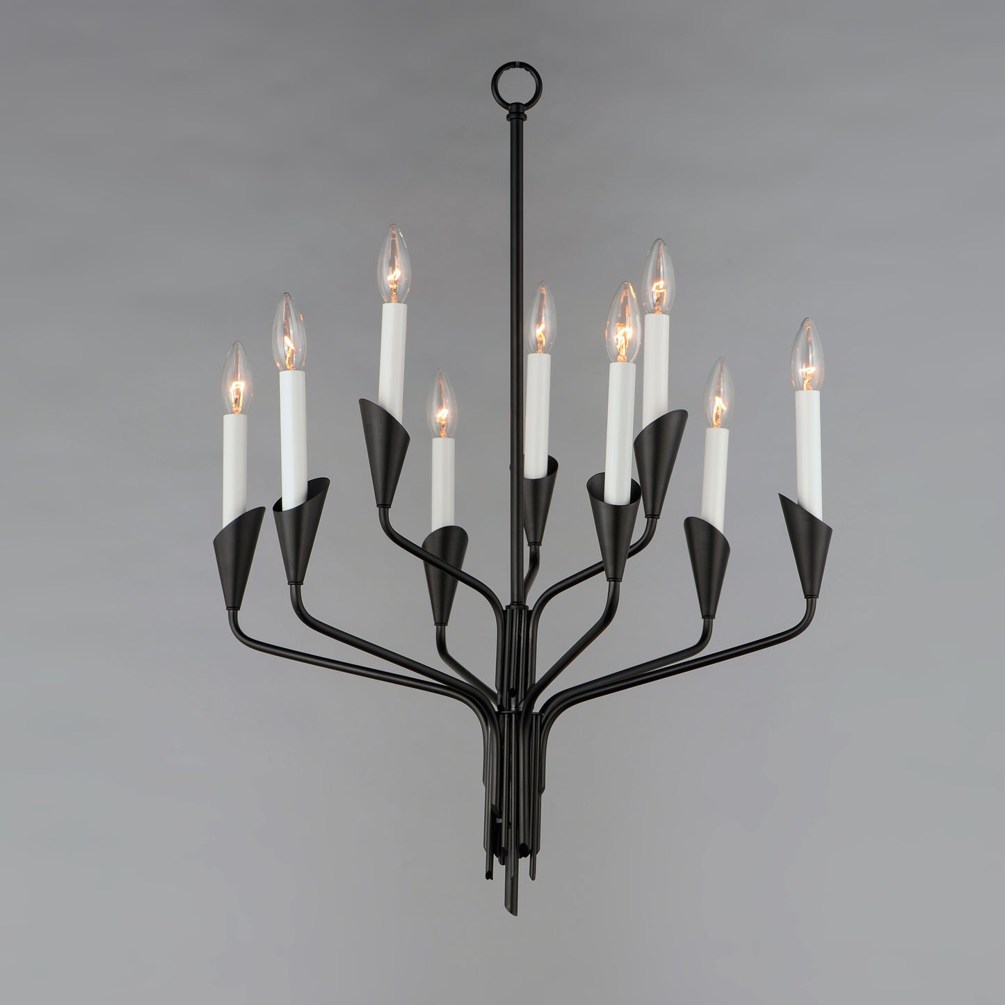 Calyx 9-Light Chandelier Black by Maxim Lighting