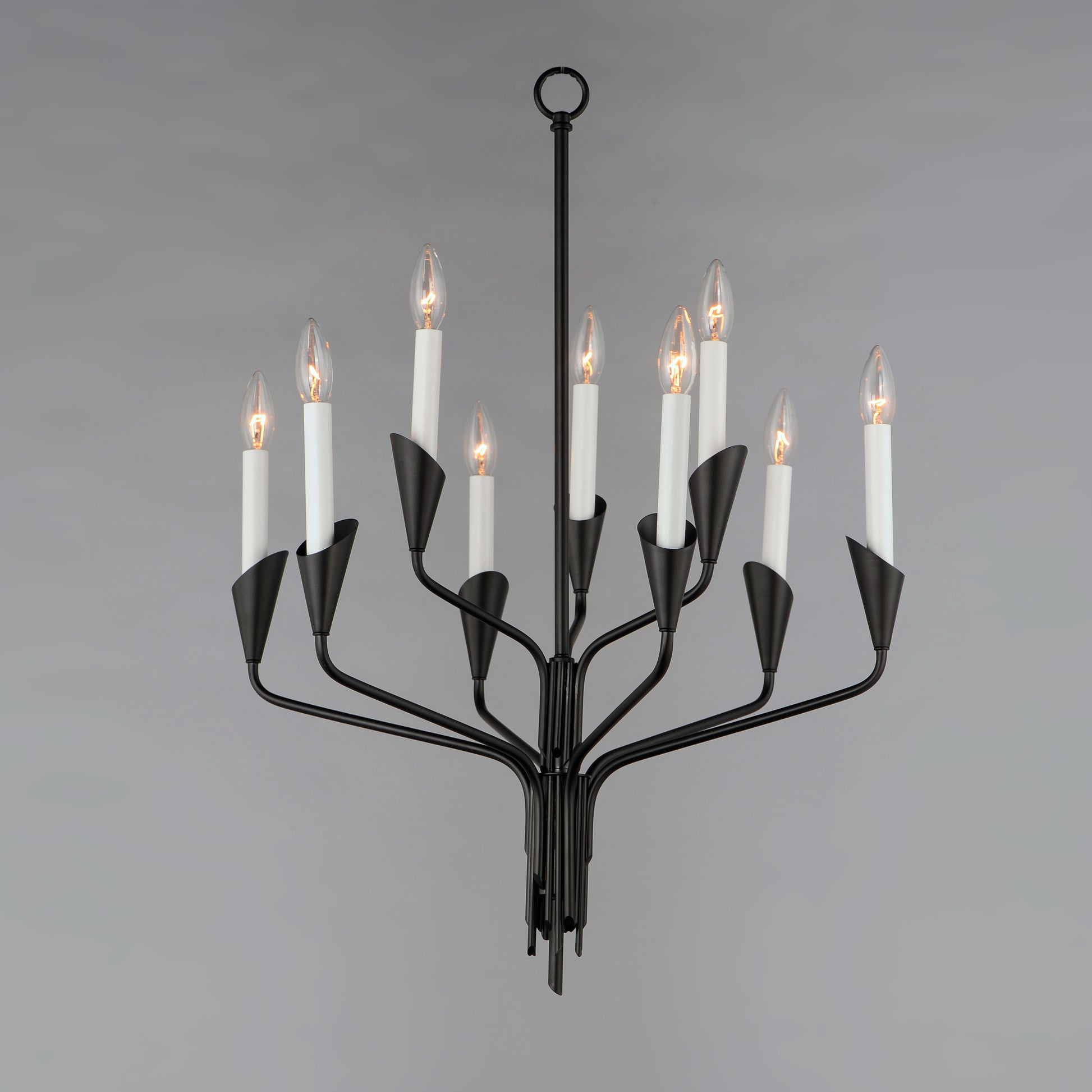 Calyx 9-Light Chandelier Black by Maxim Lighting