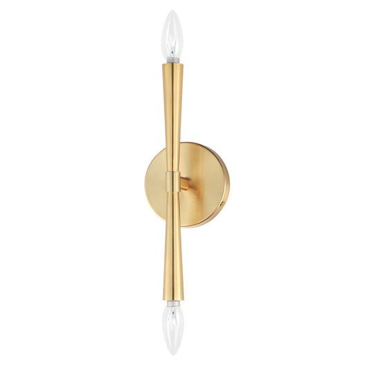 Rome 2-Light Wall Sconce Satin Brass by Maxim Lighting