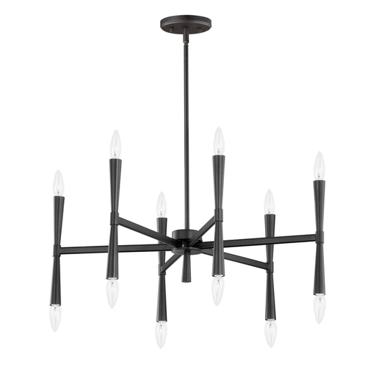 Rome 12-Light Chandelier Black by Maxim Lighting