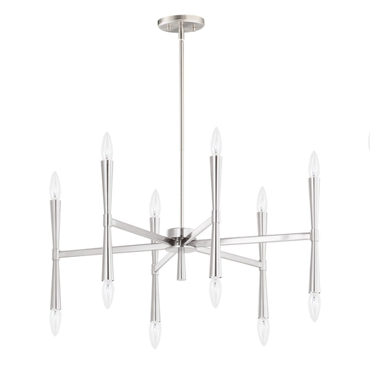 Rome 12-Light Chandelier Satin Nickel by Maxim Lighting