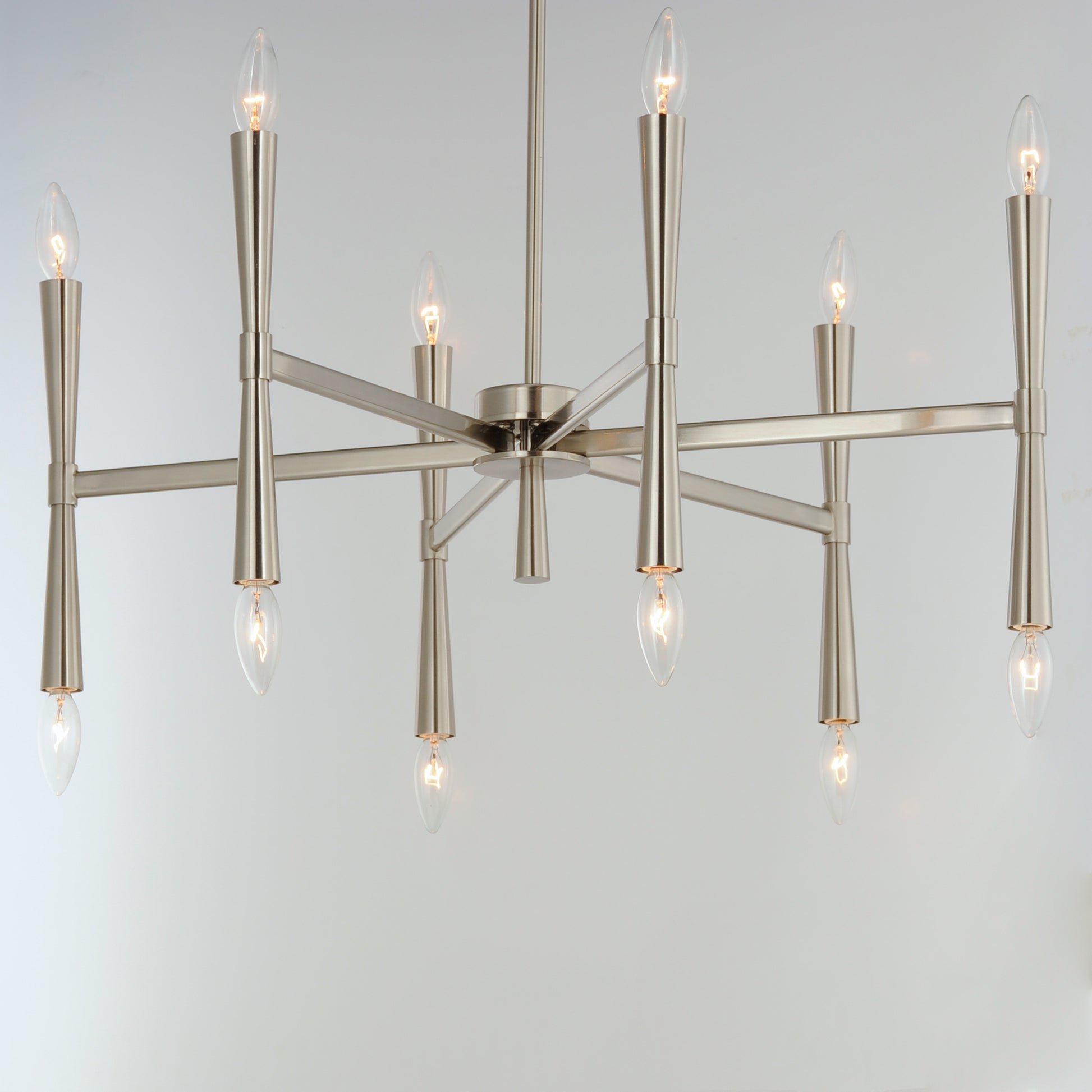 Rome 12-Light Chandelier Satin Nickel by Maxim Lighting