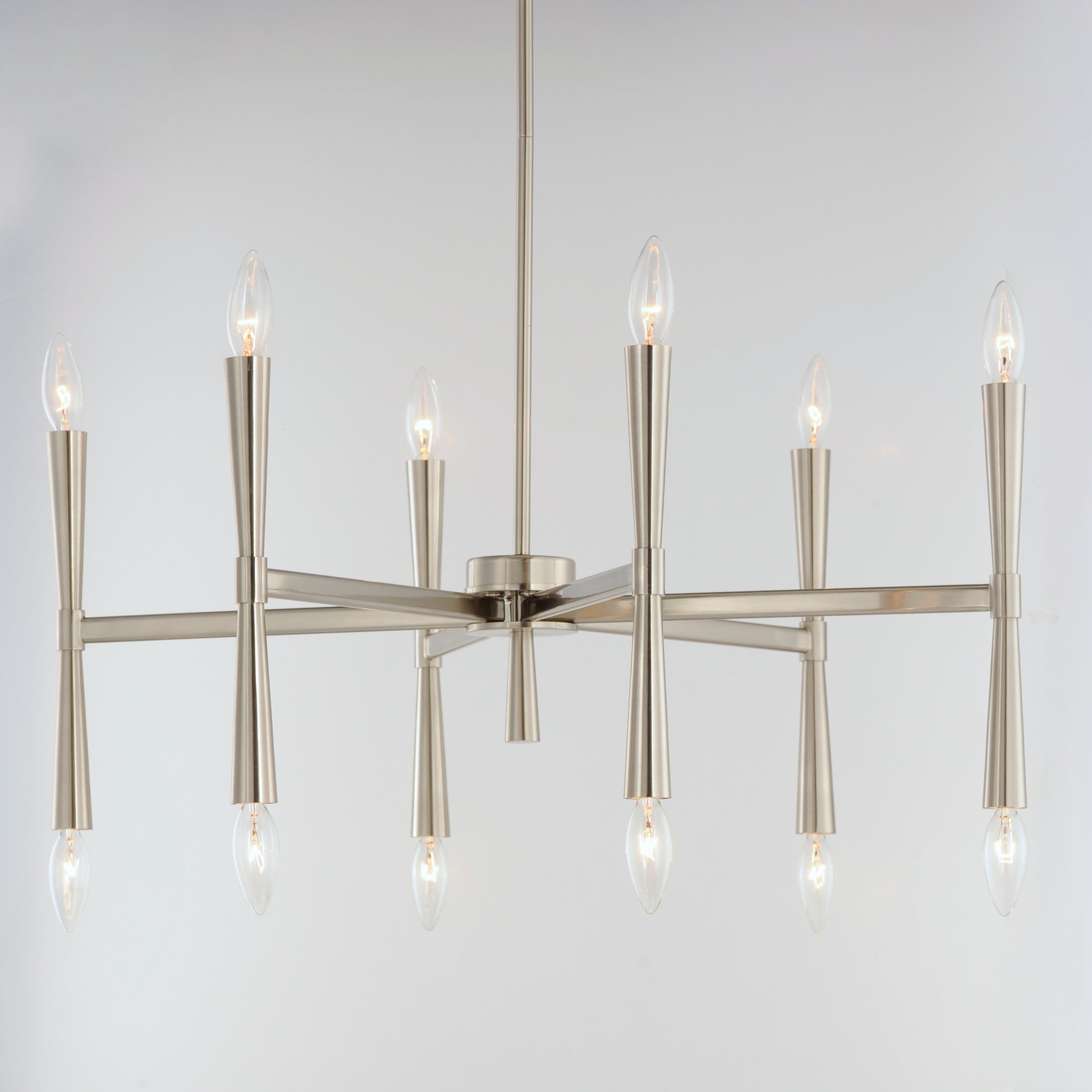 Rome 12-Light Chandelier Satin Nickel by Maxim Lighting