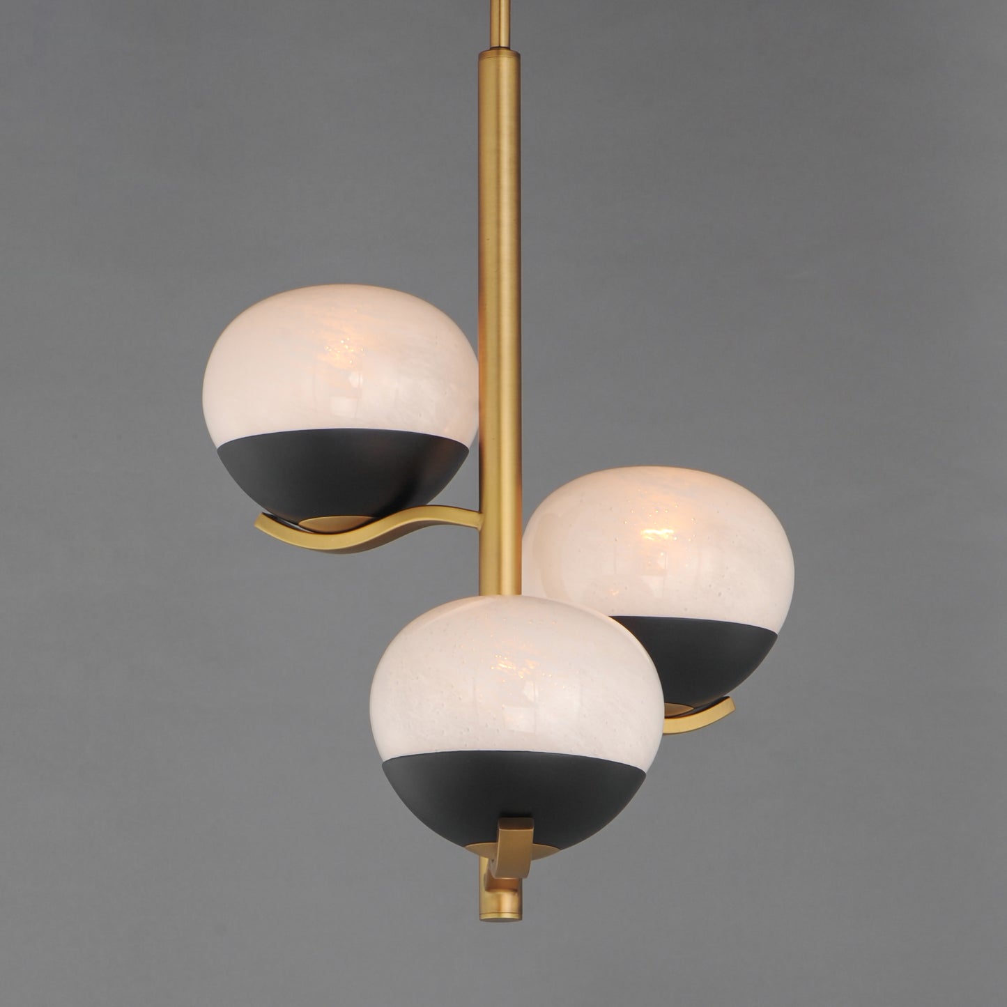 Lucerne 3-Light Chandelier Black/Natural Aged Brass by Maxim Lighting