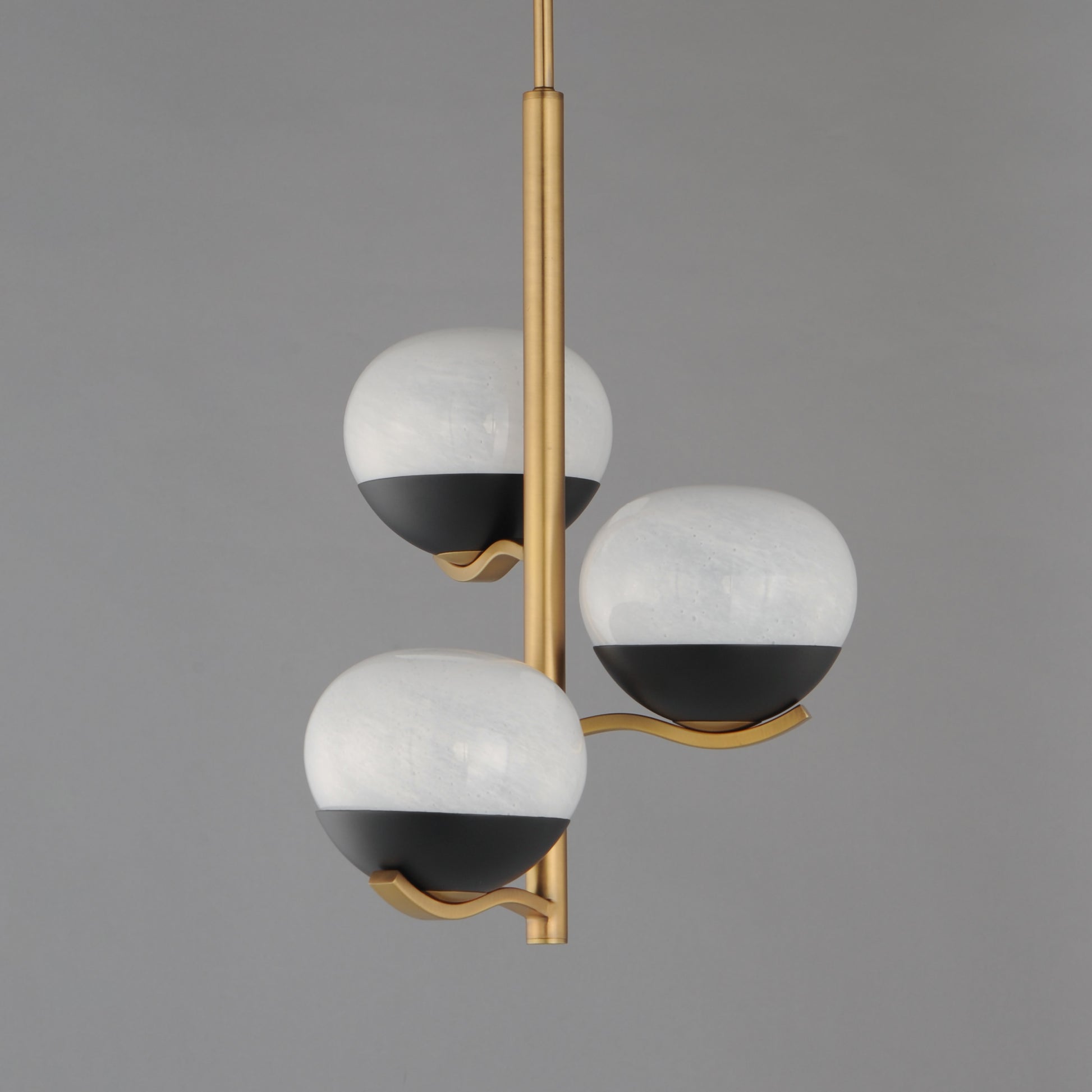 Lucerne 3-Light Chandelier Black/Natural Aged Brass by Maxim Lighting