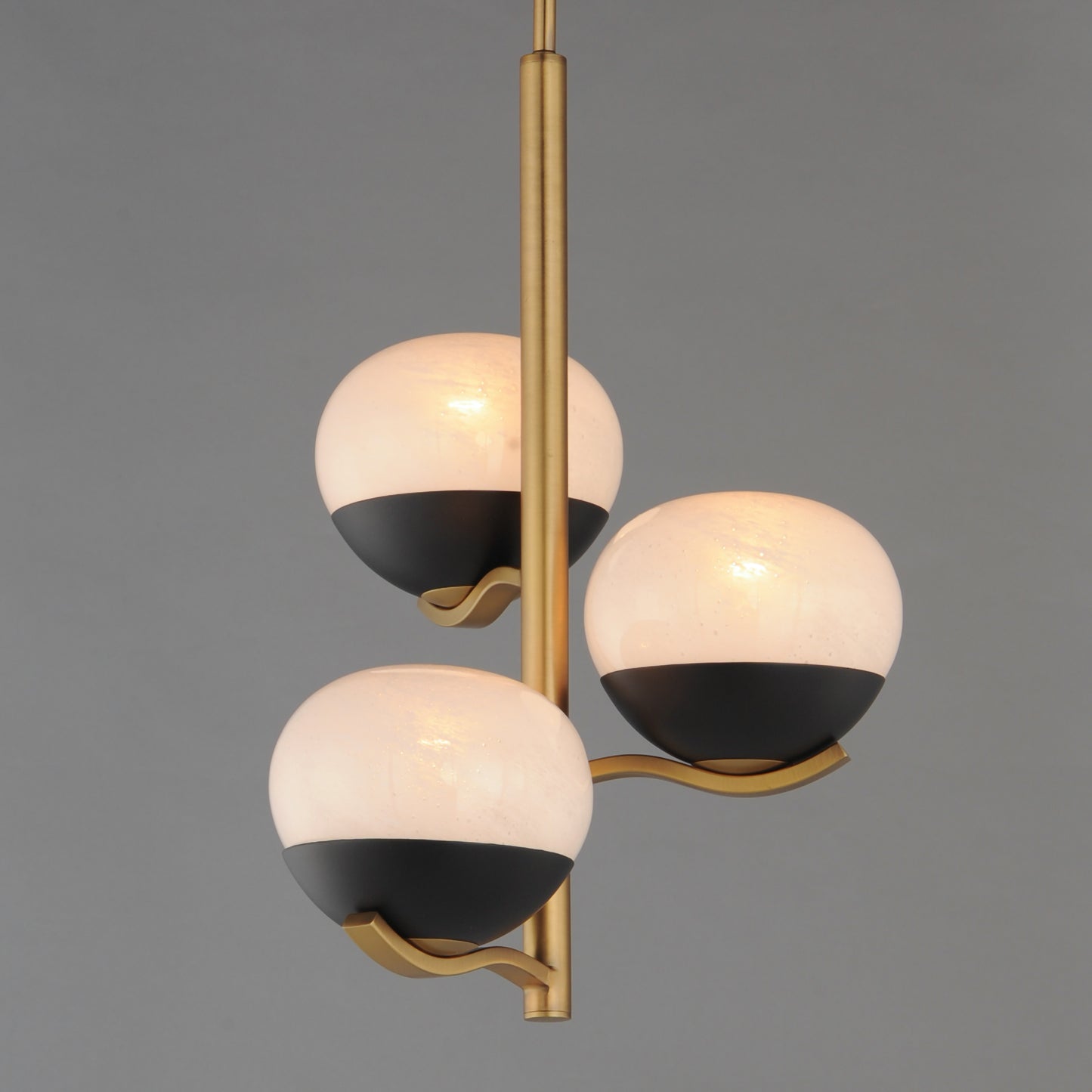 Lucerne 3-Light Chandelier Black/Natural Aged Brass by Maxim Lighting