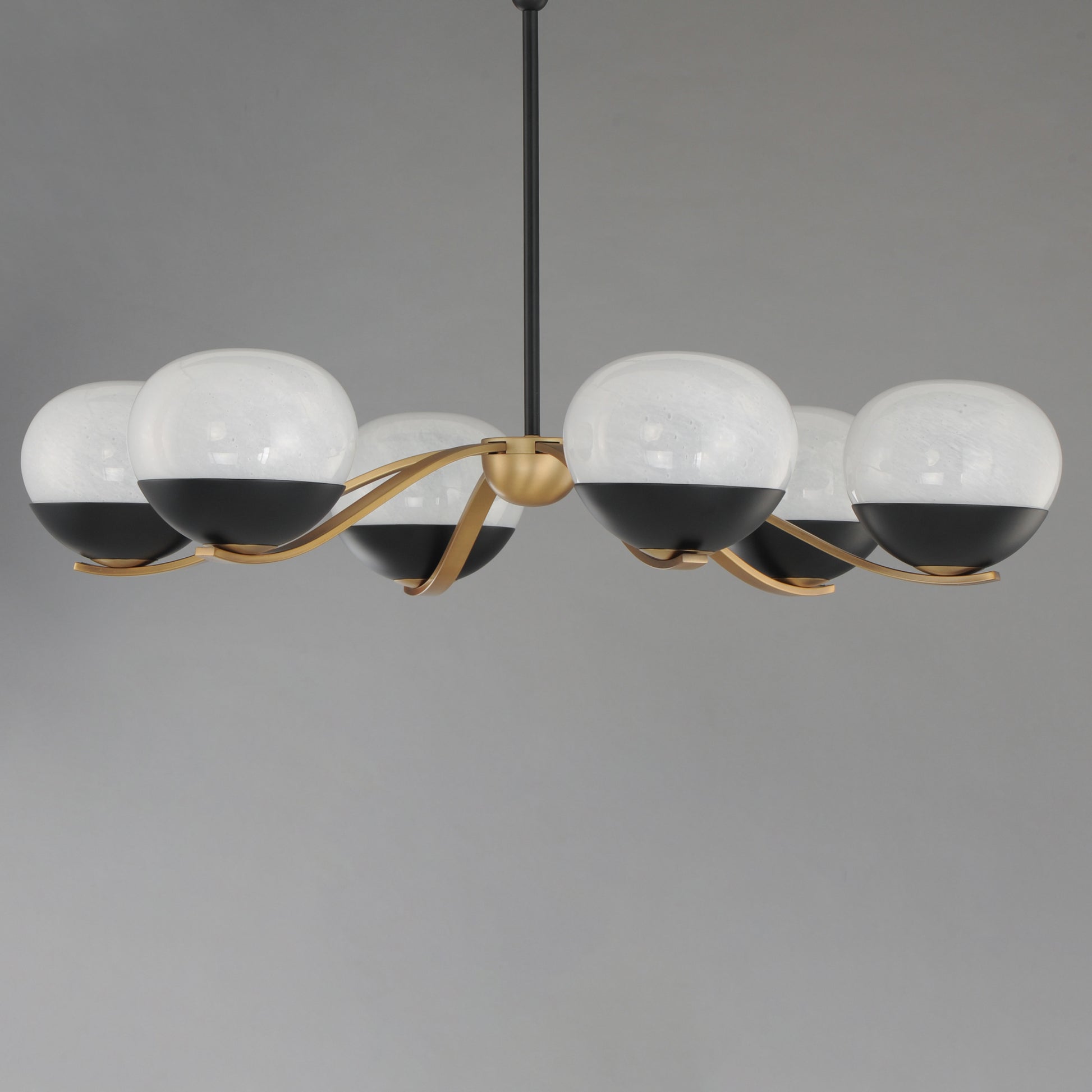 Lucerne 6-Light Chandelier Black/Natural Aged Brass by Maxim Lighting