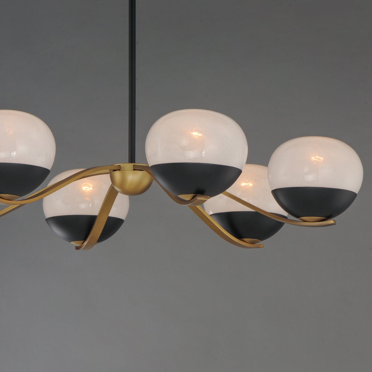 Lucerne 6-Light Chandelier Black/Natural Aged Brass by Maxim Lighting