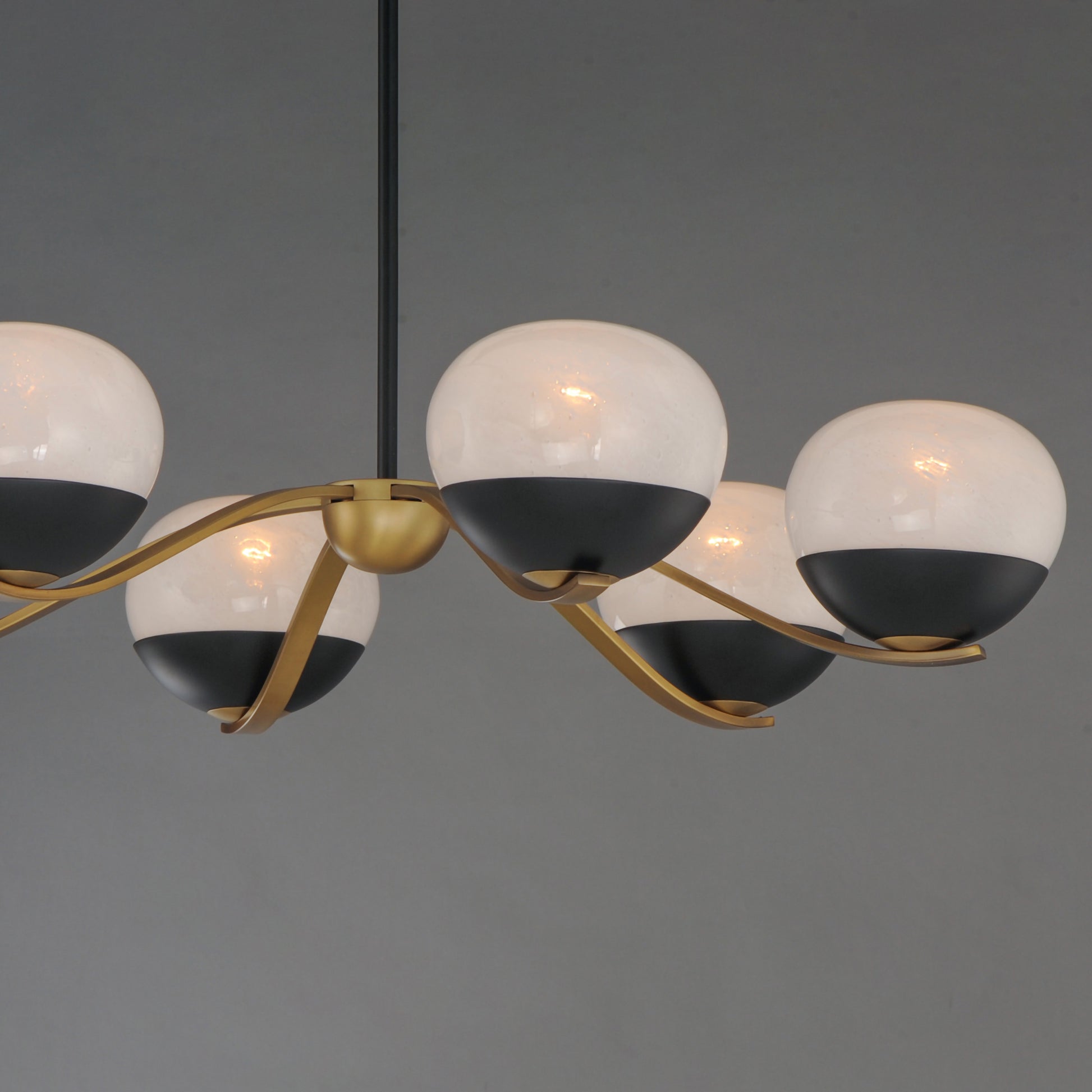 Lucerne 6-Light Chandelier Black/Natural Aged Brass by Maxim Lighting